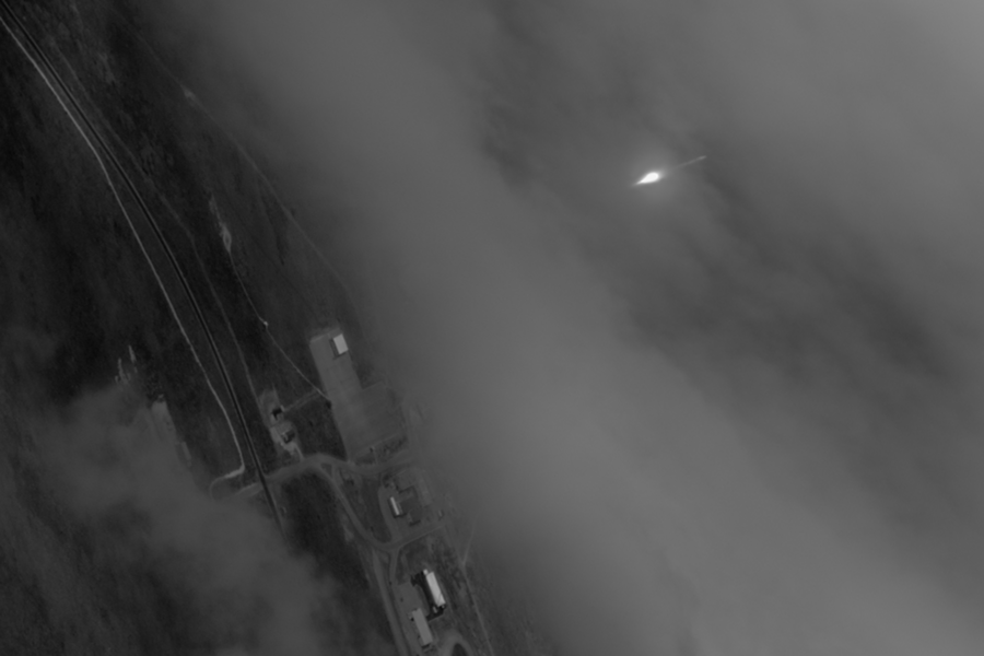 The launch of DigitalGlobe's WorldView-3 is seen from Vandenberg Air Force Base on Wednesday, Aug. 13, 2014.