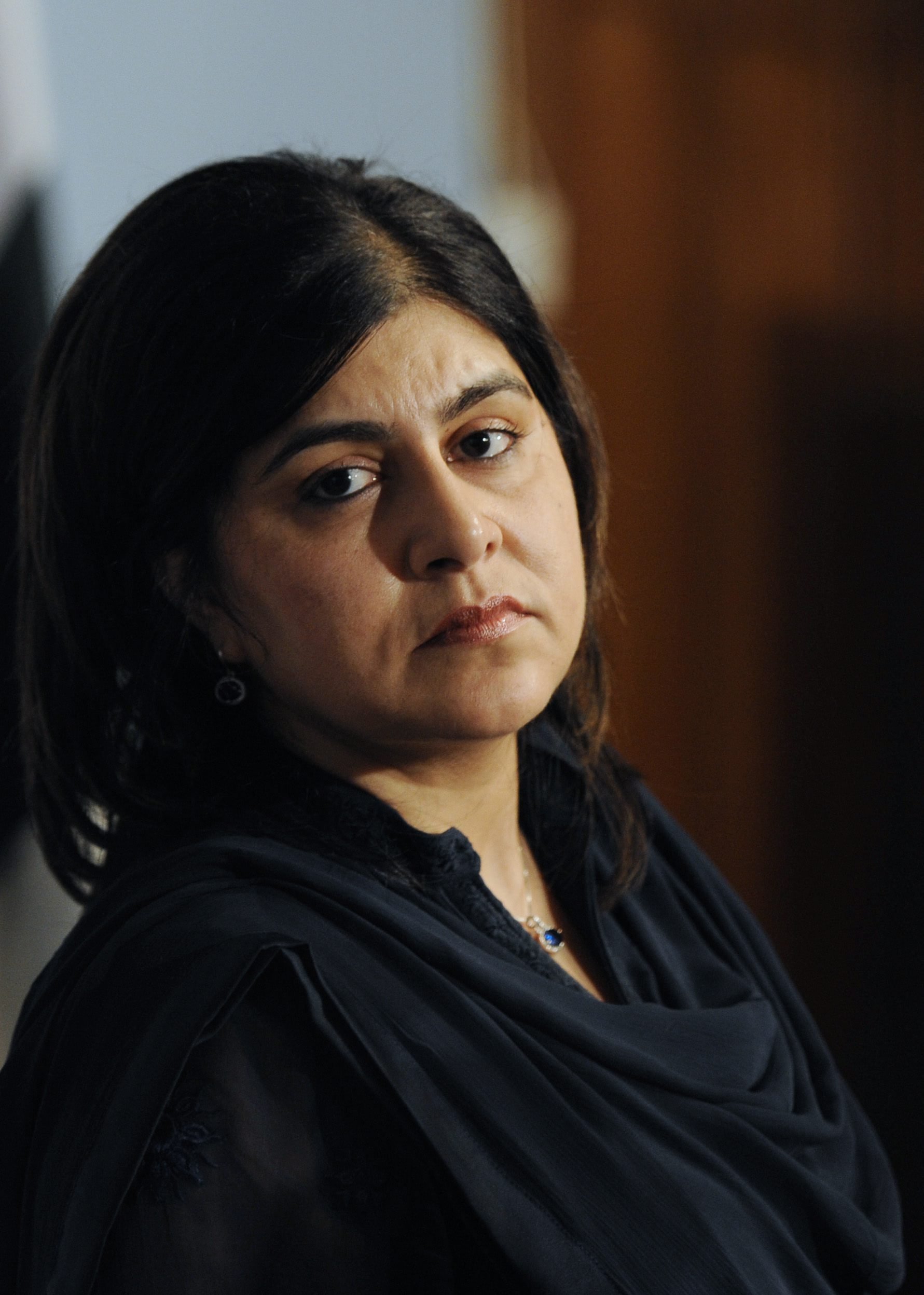 Sayeeda Hussain Warsi, British Senior Minister of State at the Foreign and Commonwealth Office and Minister for Faith and Communities in Islamabad, Pakistan on October 10, 2013. (T. Mughal—EPA)