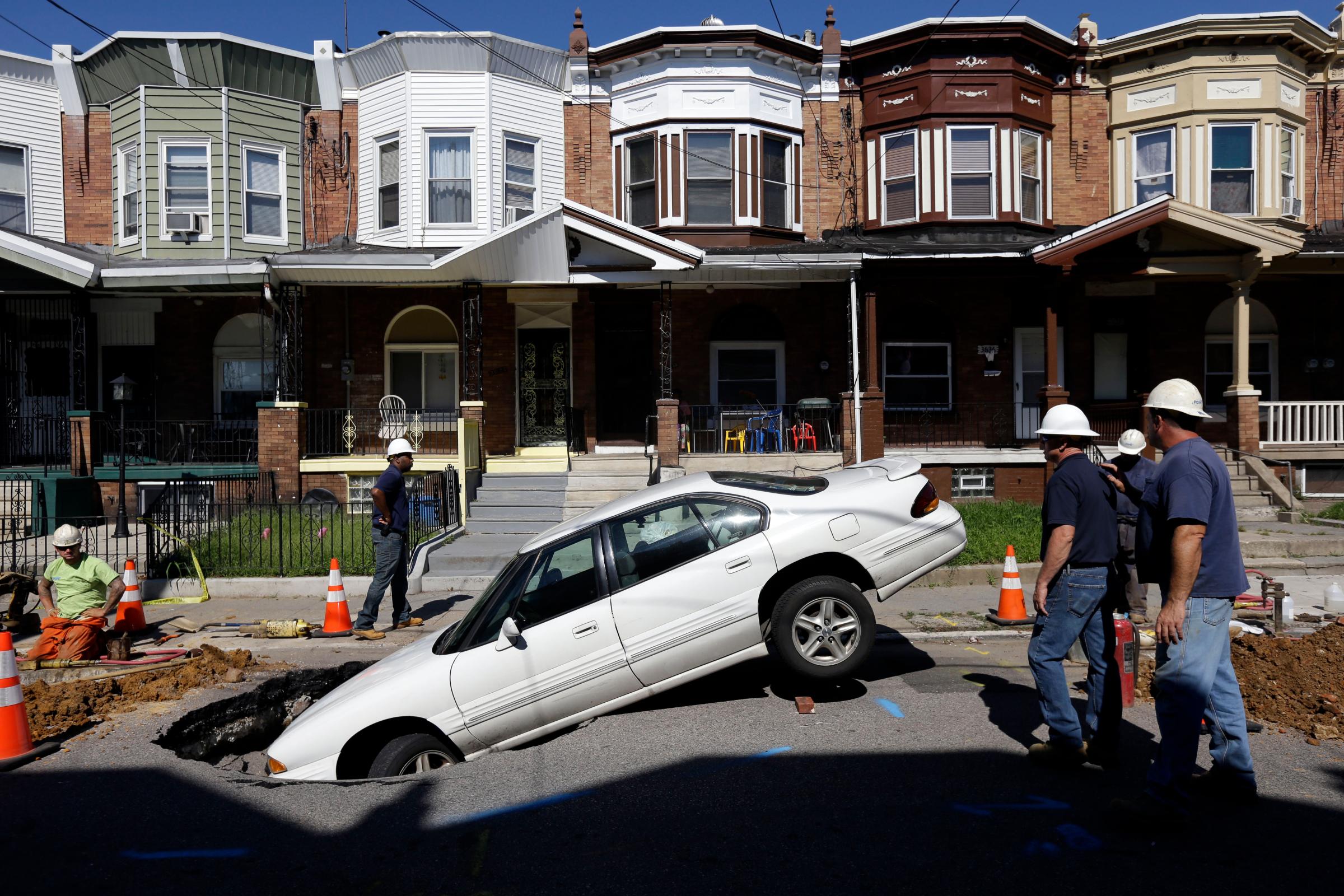 Philly Sinkhole Car