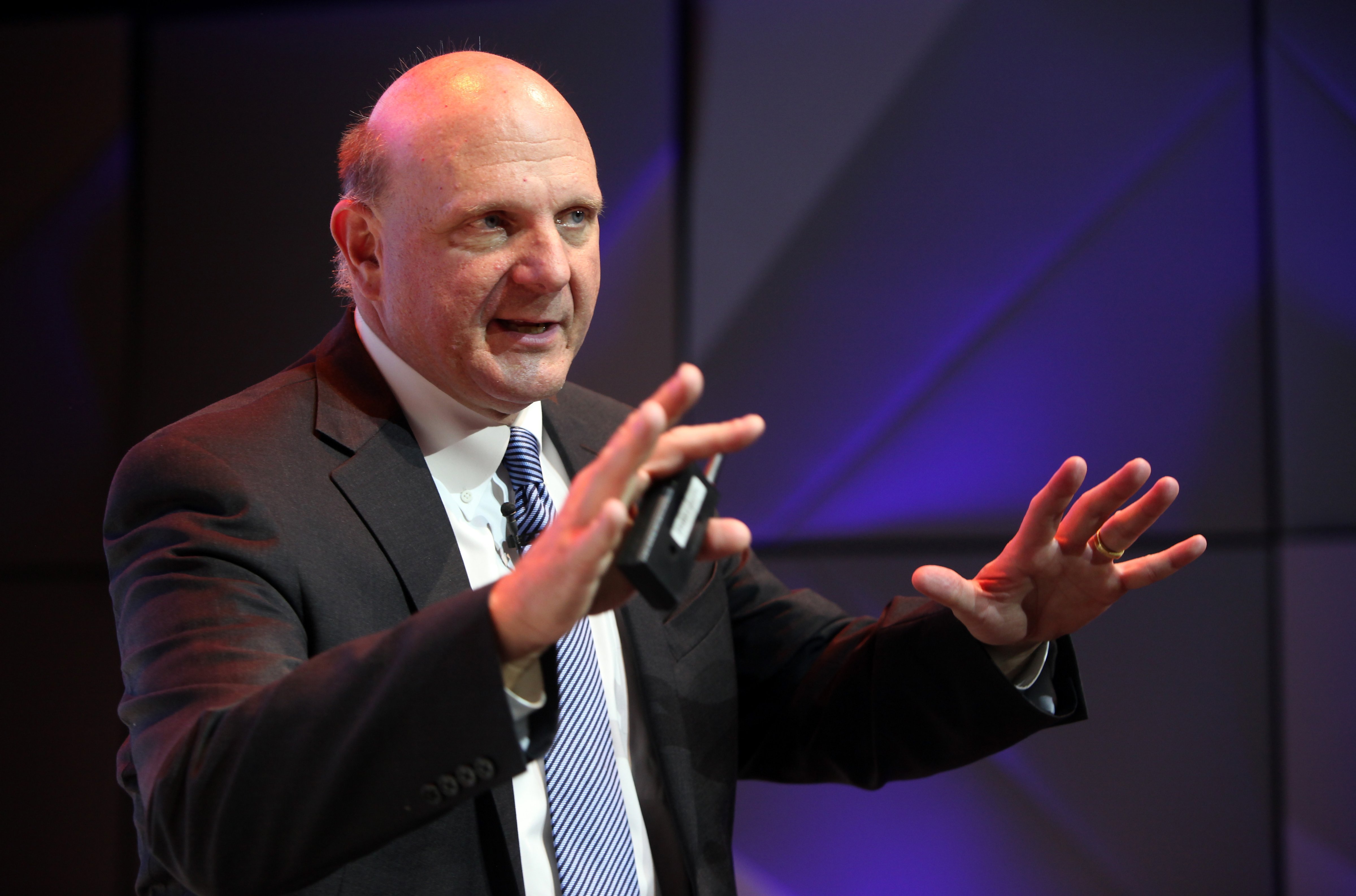 Microsoft Chief Executive Steve Ballmer speaks at the opening of the Microsoft Center Berlin on November 7, 2013 in Berlin, Germany. (Adam Berry—Getty Images)