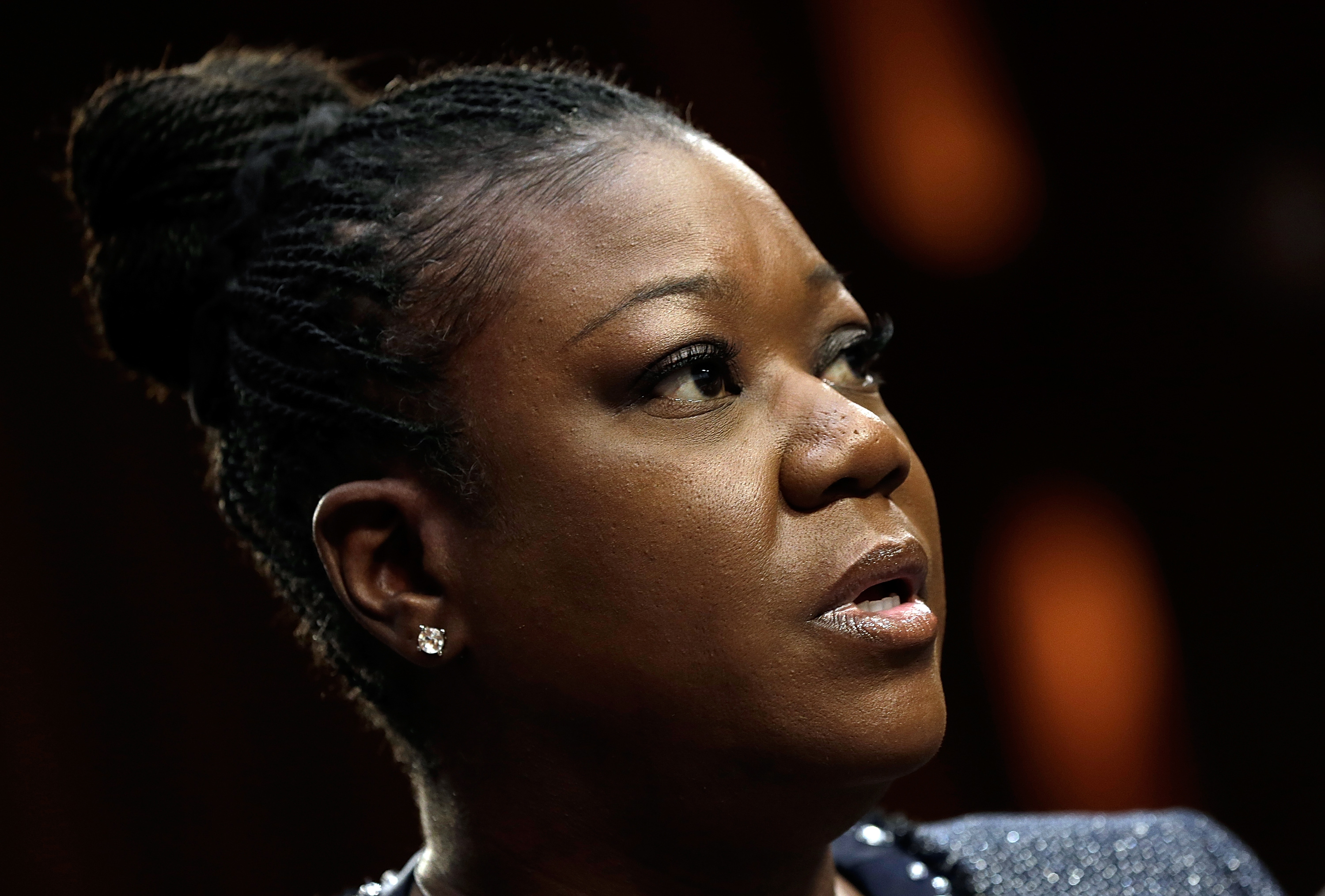 Sybrina Fulton of Miami, Fla., mother of Trayvon Martin, testifies during a Senate Judiciary Committee hearing on "Stand Your Ground" laws October 29, 2013 in Washington DC.