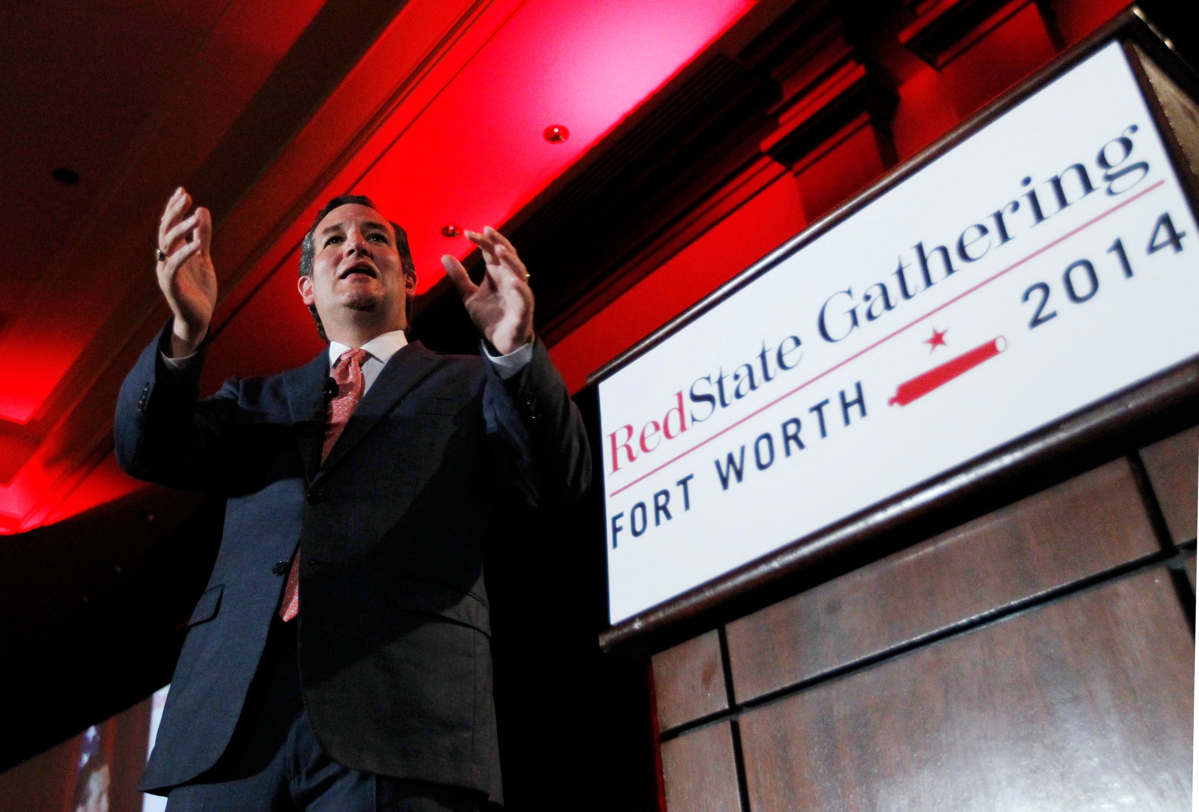 U.S. Sen. Ted Cruz, R-Texas, delivers a speech to 2014 Red State Gathering attendees on Aug. 8, 2014, in Fort Worth, Texas.