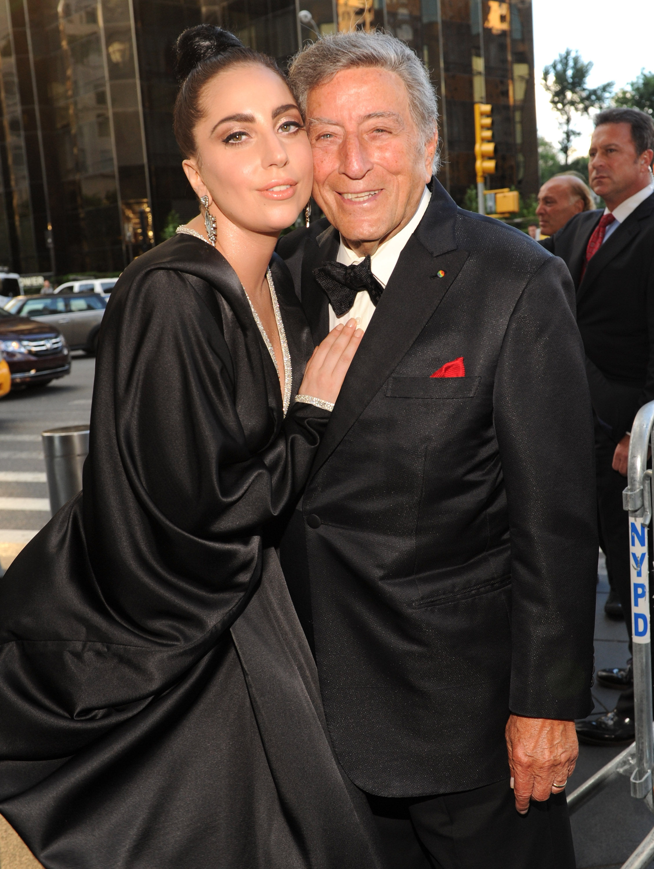 Tony Bennett and Lady Gaga arrive to their "Cheek To Cheek" taping at Jazz at Lincoln Center on July 28, 2014 in New York City.
