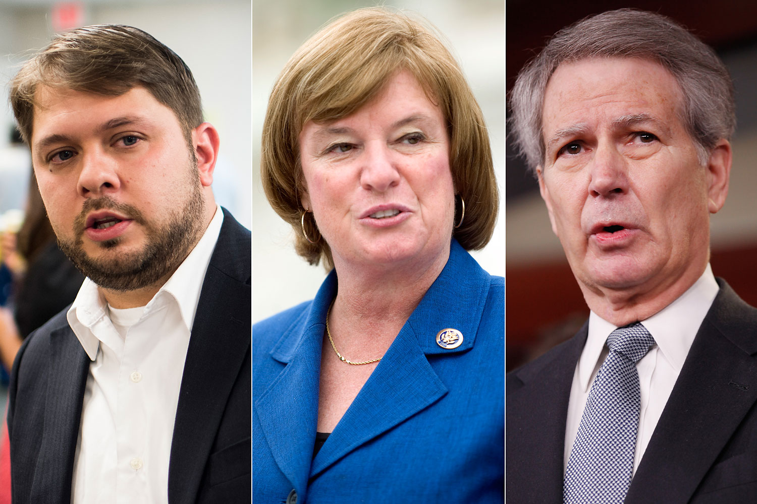 From left to right: Ruben Gallego, Carol Shea-Porter, Walter Jones (Getty Images (3))