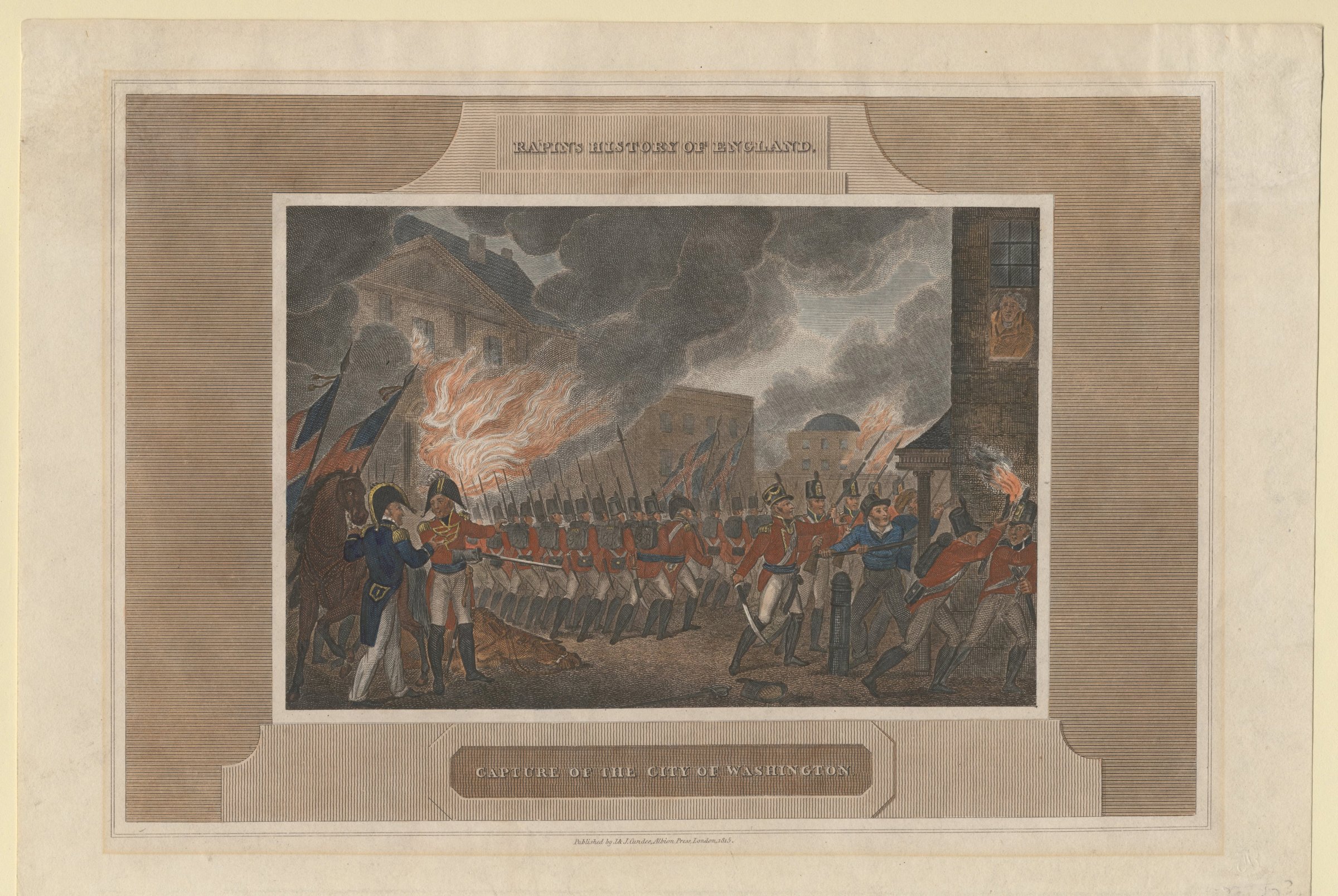 Capture and Burning of the city of Washington, 1815. White House