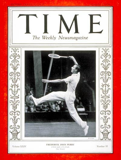 Fred Perry on the Sept. 3, 1934, cover of TIME (Keystone / TIME)