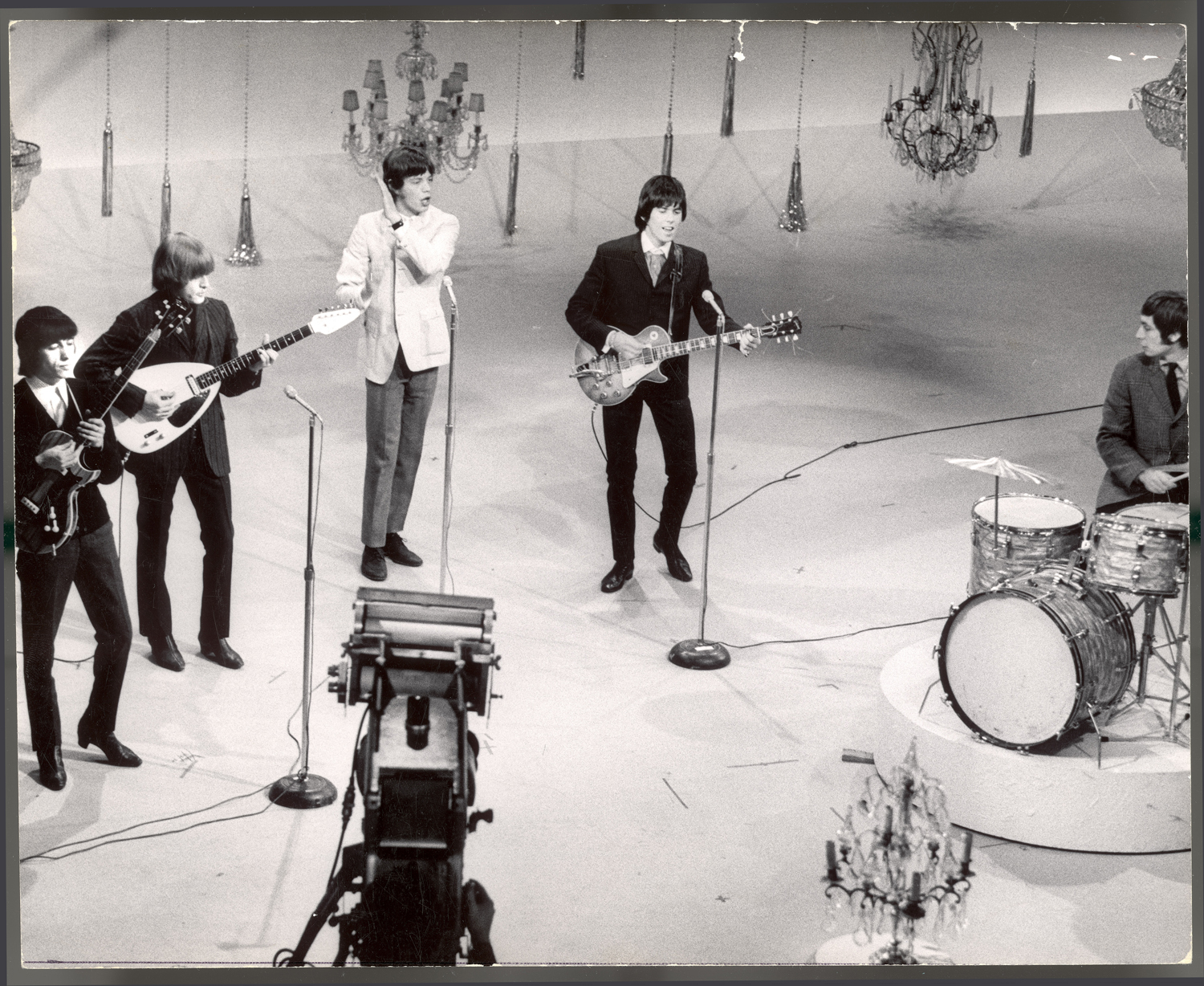 The Rolling Stones perform on the "Ed Sullivan Show" in 1965.