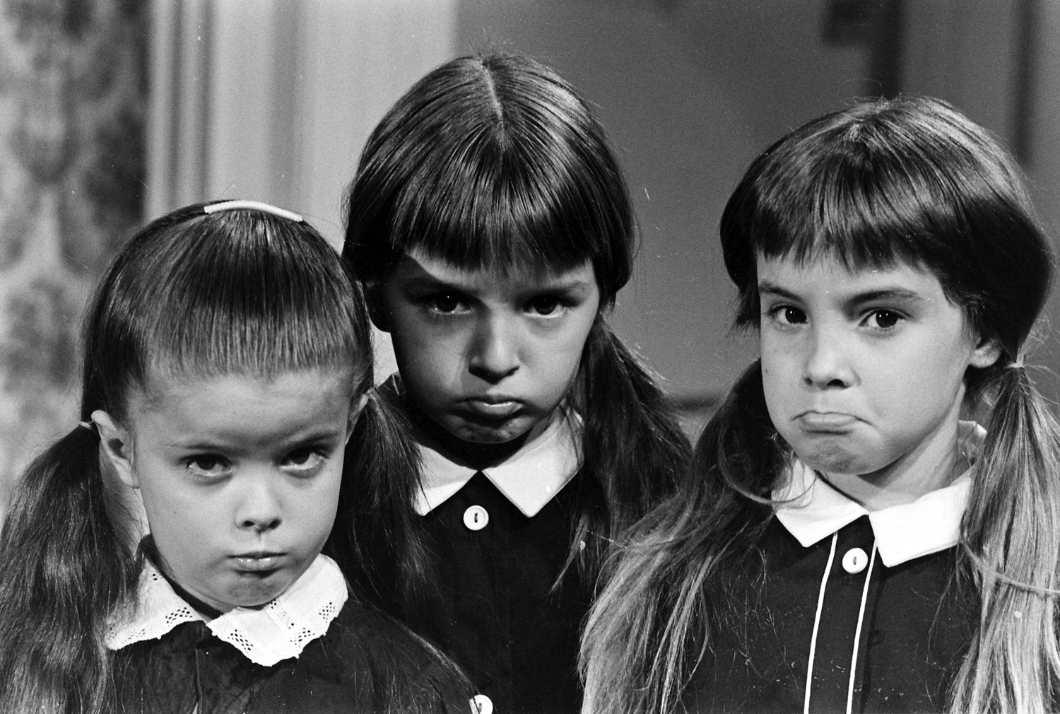 Girls auditioning for the role of Wednesday Friday Addams -- including Lisa Loring, at left, who was eventually cast.