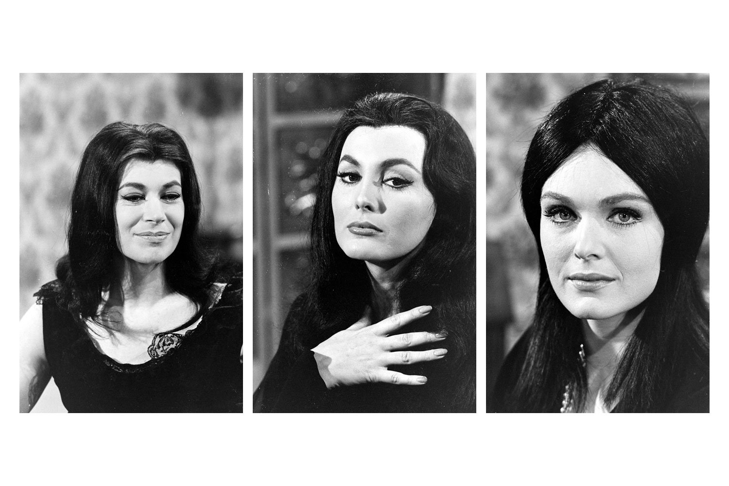 Unidentified actresses who tried out for the role of Morticia Addams, 1964.