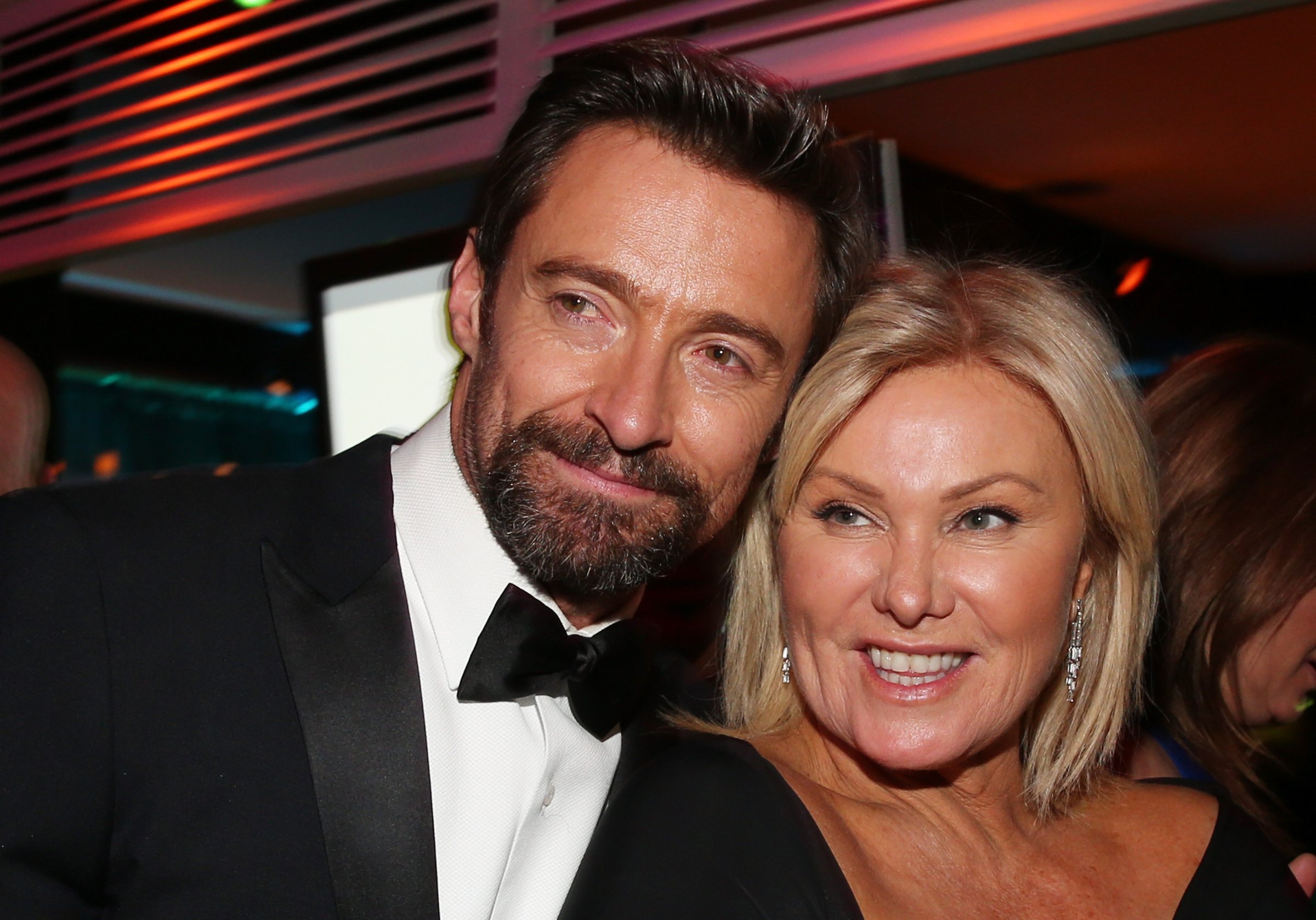 Hugh Jackman and Deborra-Lee Furness at NBC Universal's Golden Globes Post-Party on January 13, 2013.
