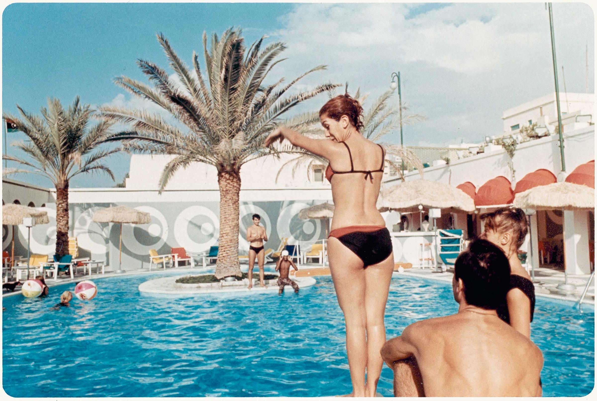 The Uaddan Hotel swimming pool was the center stage for cosmopolitan Libyans