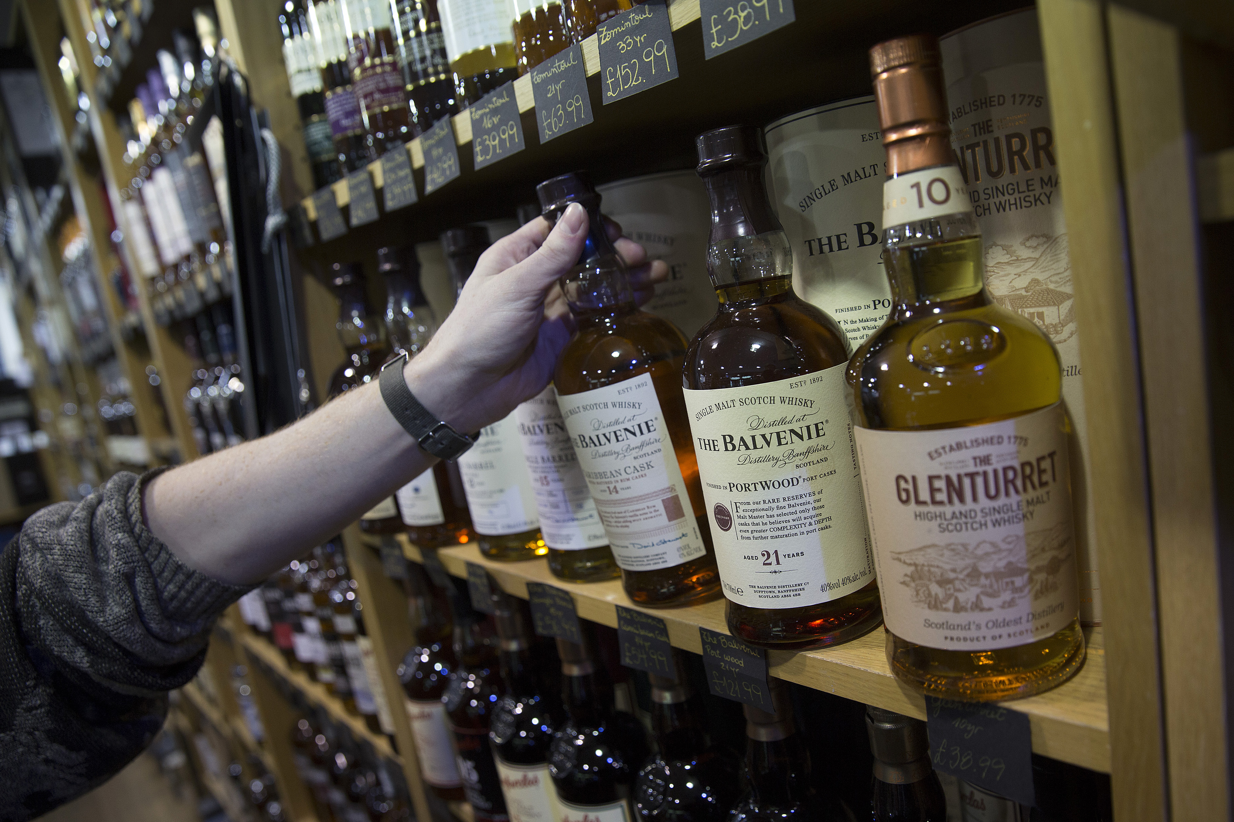 A whisky store in Edinburgh, Scotland,  seen in Jan. 2014. (Simon Dawson—Bloomberg/Getty Images)