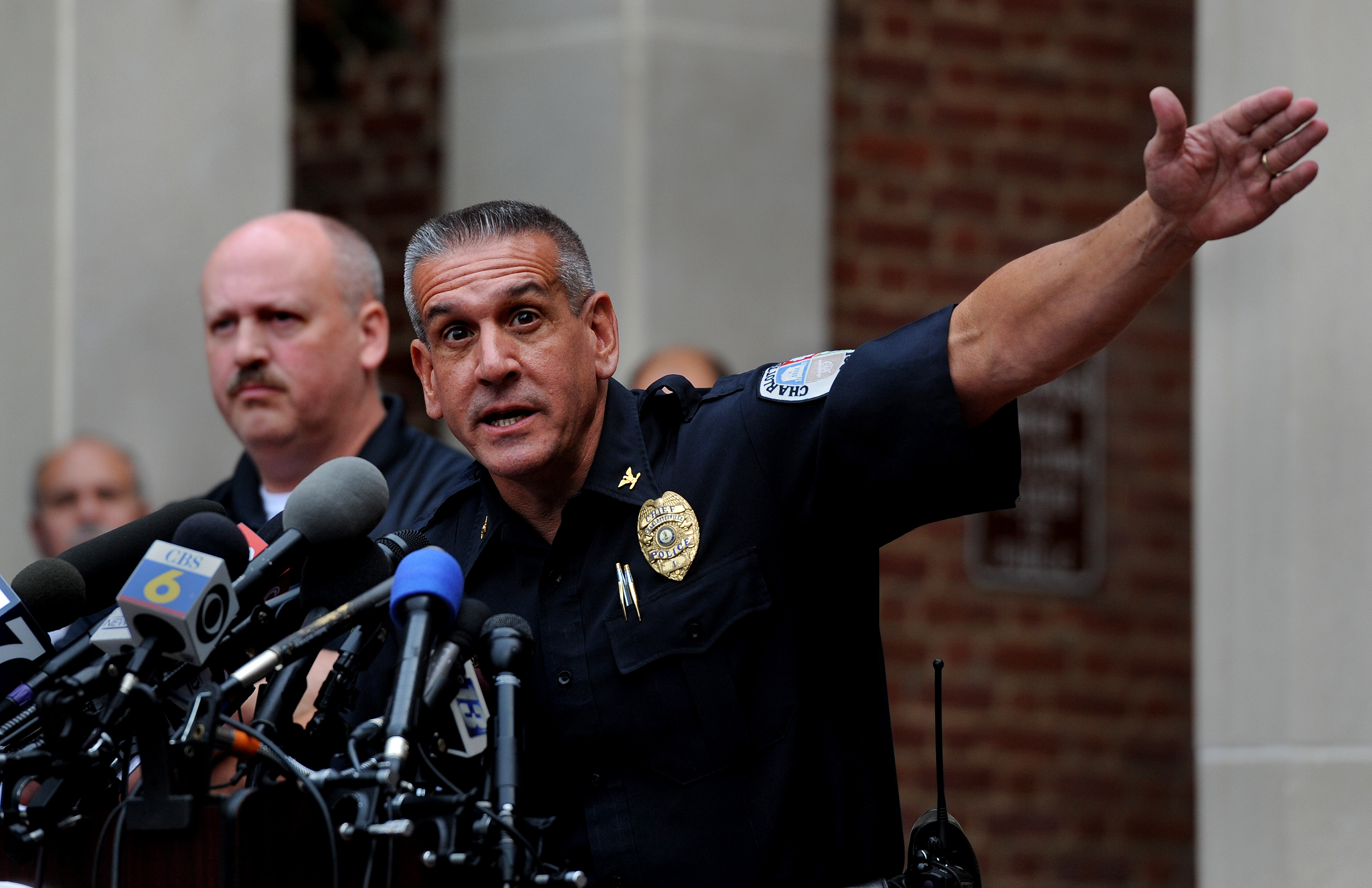 At a Friday afternoon press conference Charlottesville (R) Police Chief Timothy Longo was emotional as he pleaded with the public to think about anything they may have seen or remembered about events on the downtown mall last Friday at the time Hannah Graham disappeared. (The Washington Post&mdash;The Washington Post/Getty Images)