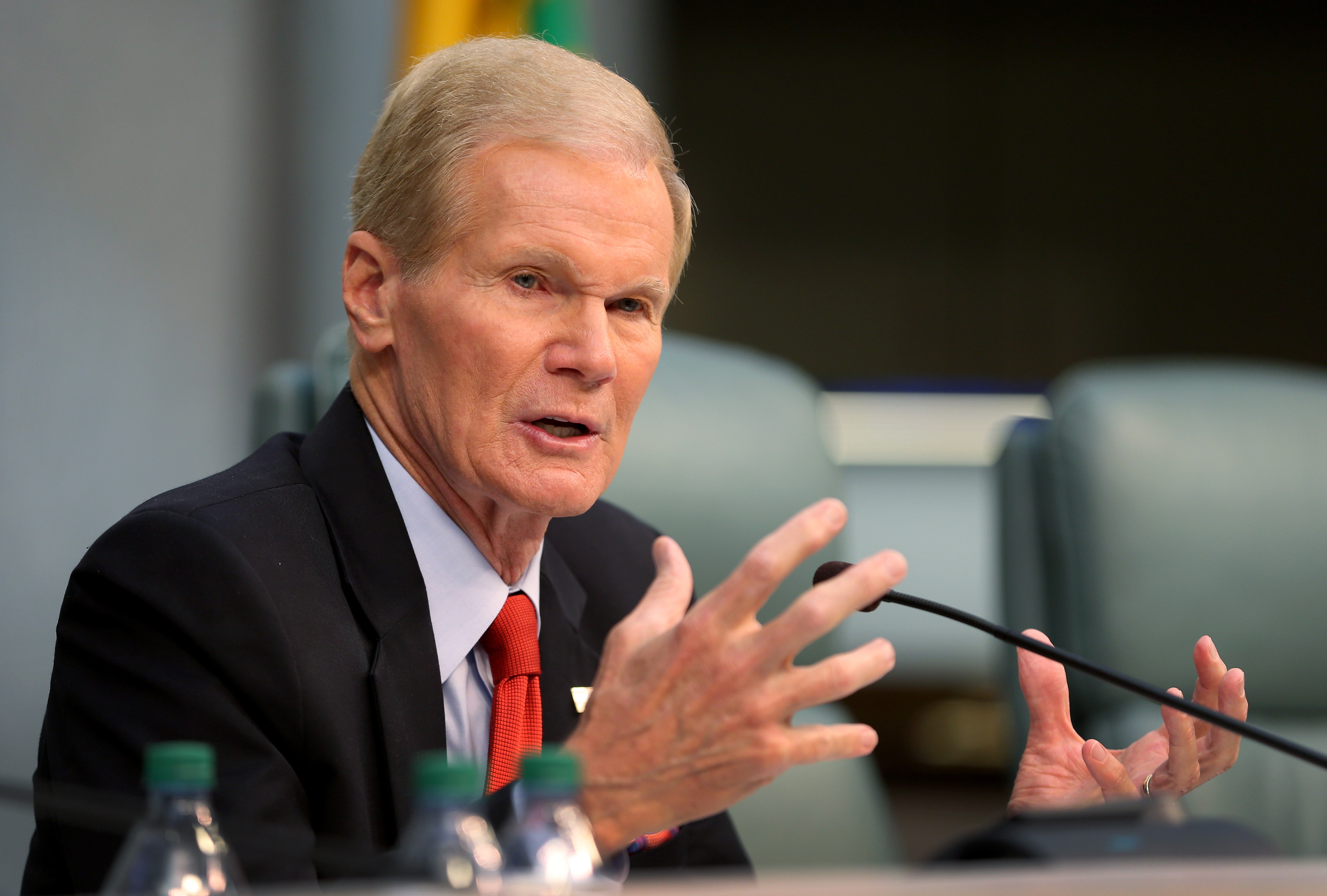 U.S. Sen. Bill Nelson (D-FL) speaks as he chairs a hearing entitled, "Leading the Way: Adapting to South Florida's Changing Coastline." by the U.S. Senate Committee on Commerce, Science, and Transportation's Subcommittee on Science and Space at Miami Beach's City Hall on April 22, 2014 in Miami Beach, Florida. (Joe Raedle—Getty Images)