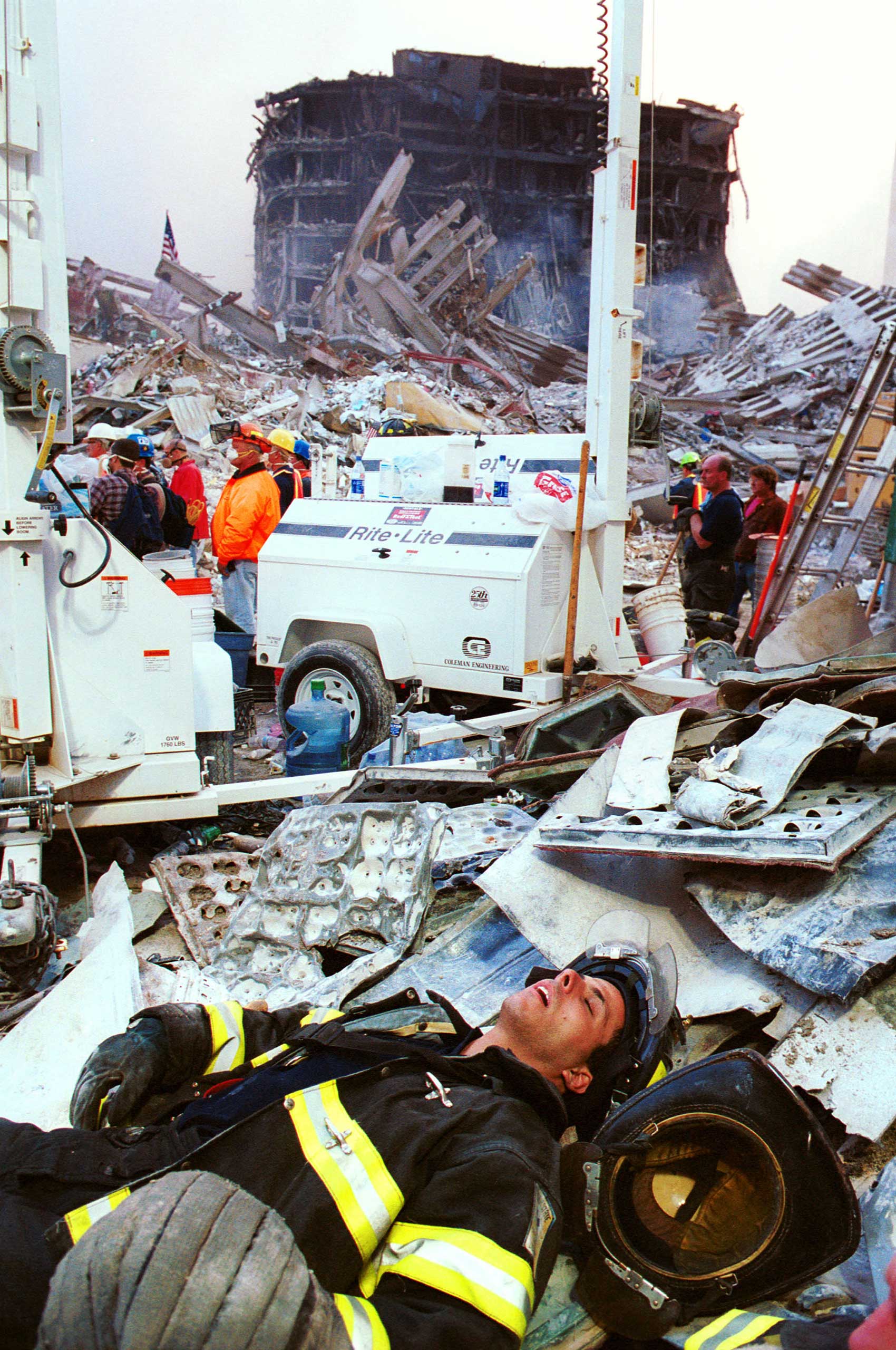 Ground Zero Two Days After World Trade Terror Attack