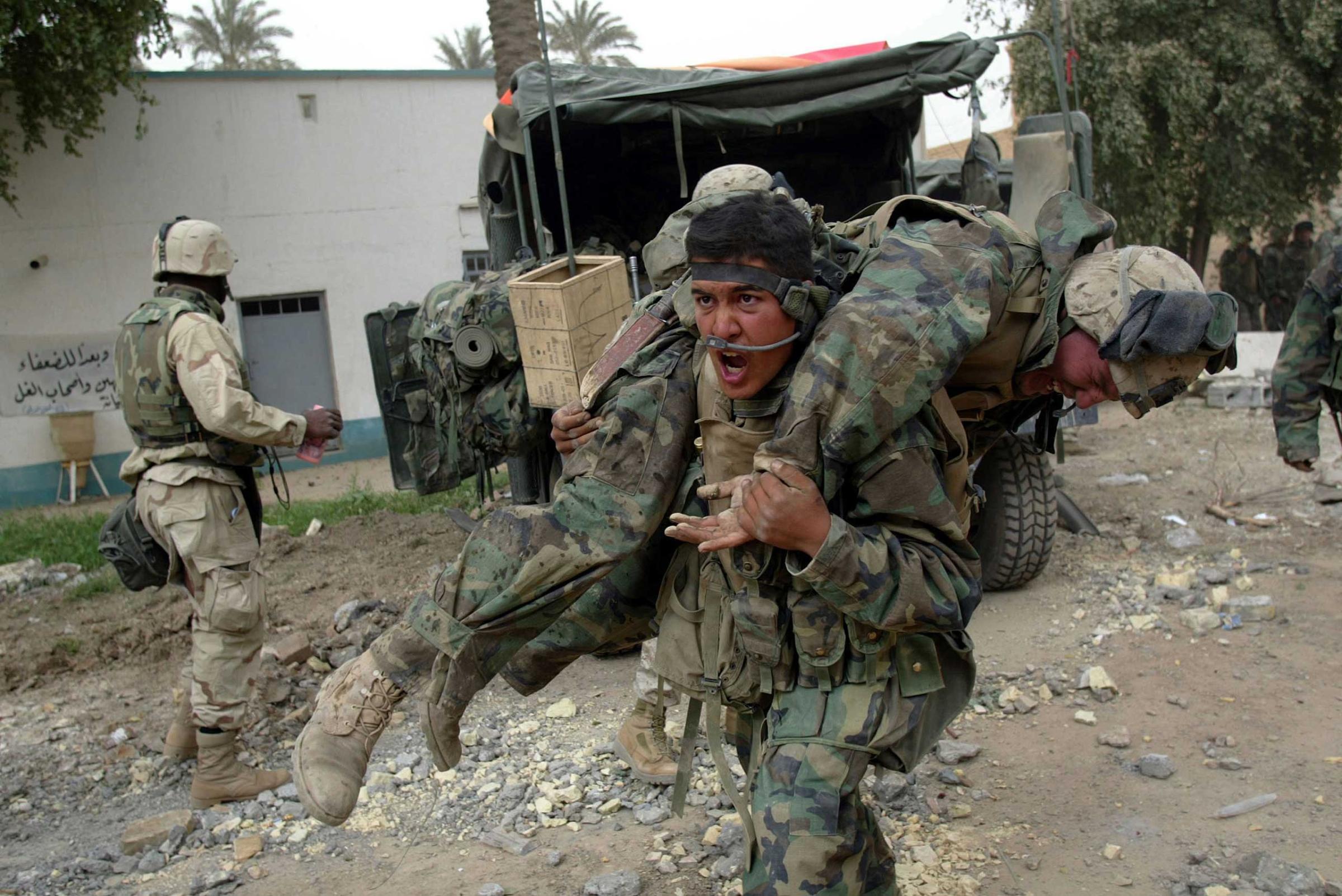 U.S. Marines Hit By Iraqi Artillery