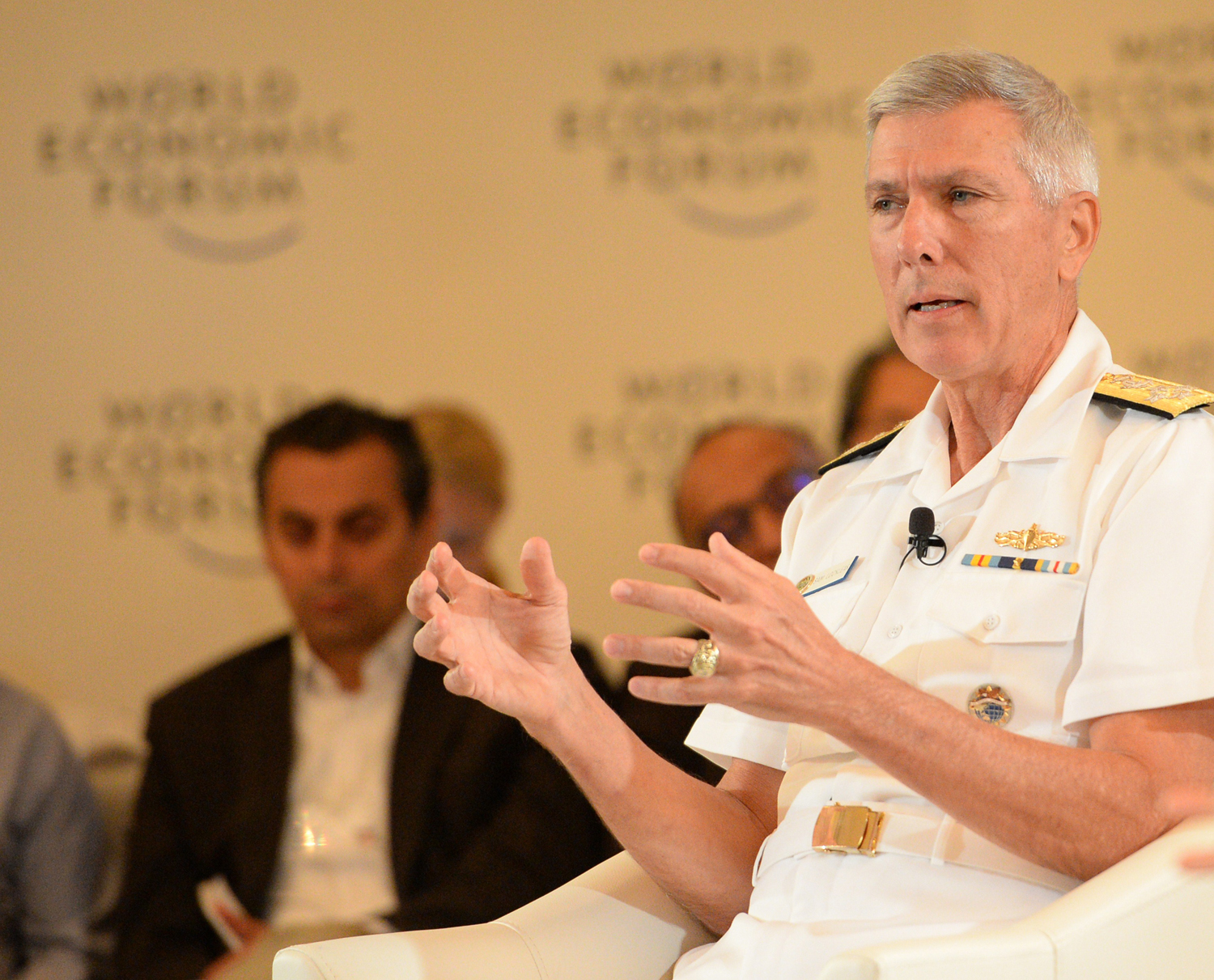 Admiral Samuel Locklear, U.S. Pacific Fleet Command commander, speaks during a session of the World Economic Forum on East Asia in Manila on May 23, 2014 (Ted Aljibe —AFP/Getty Images)