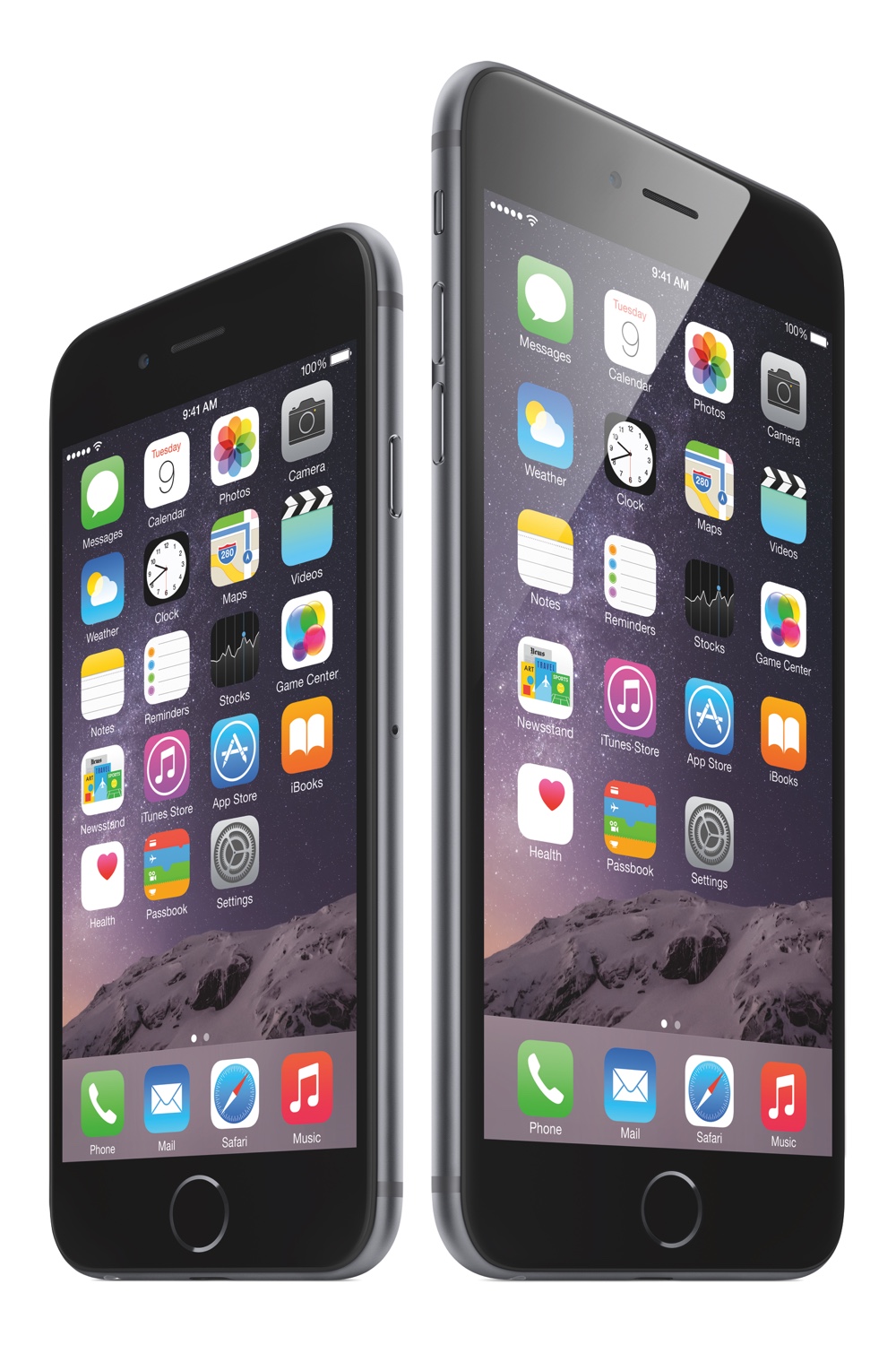 Apple's iPhone 6 (left) and iPhone 6 Plus (right) (Apple)