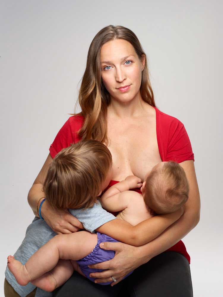 Dionna Ford of Kansas City, Mo., and her children, ages 4 years and 5 months."It's so funny that the women who ask breast-feeding parents to cover up wouldnÕt write to VictoriaÕs Secret to ask them to take down their ads."