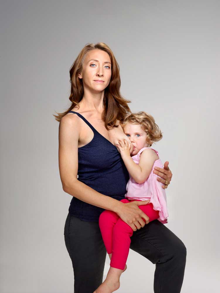 Jessica Cary of Brooklyn and her daughter, age 3."I don't think about when I'll stop. For us, it's a life philosophy."