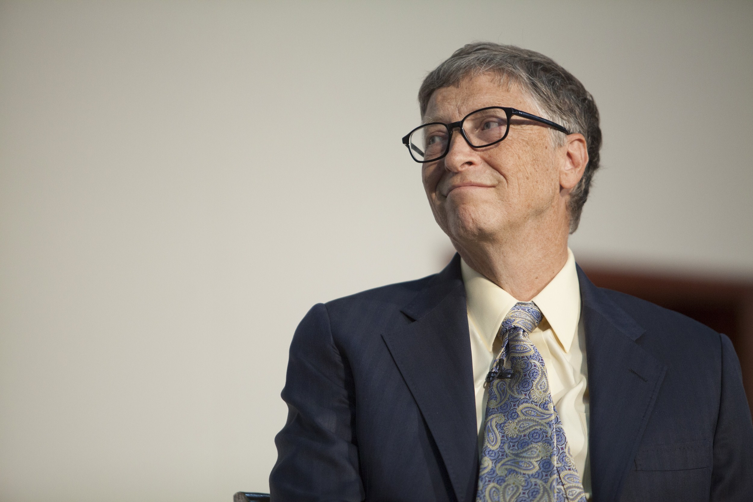 Bill Gates delivers a speech after receiving an honorary degree at Addis Ababa University in Addis Ababa, Ethiopia, on July 24, 2014. (ZACHARIAS ABUBEKER —AFP/Getty Images)