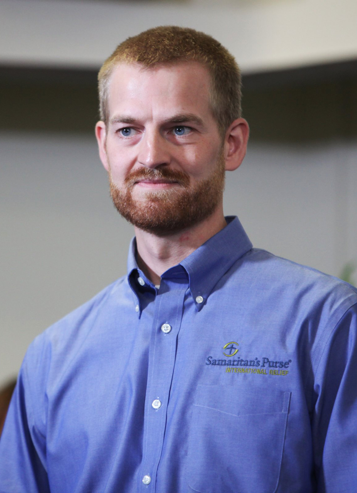 Dr. Kent Brantly an Ebola patient at Emory Hospital during a press conference announcing his release from the hospital on Aug. 21, 2014 in Atlanta. (Jessica McGowan—Getty Images)