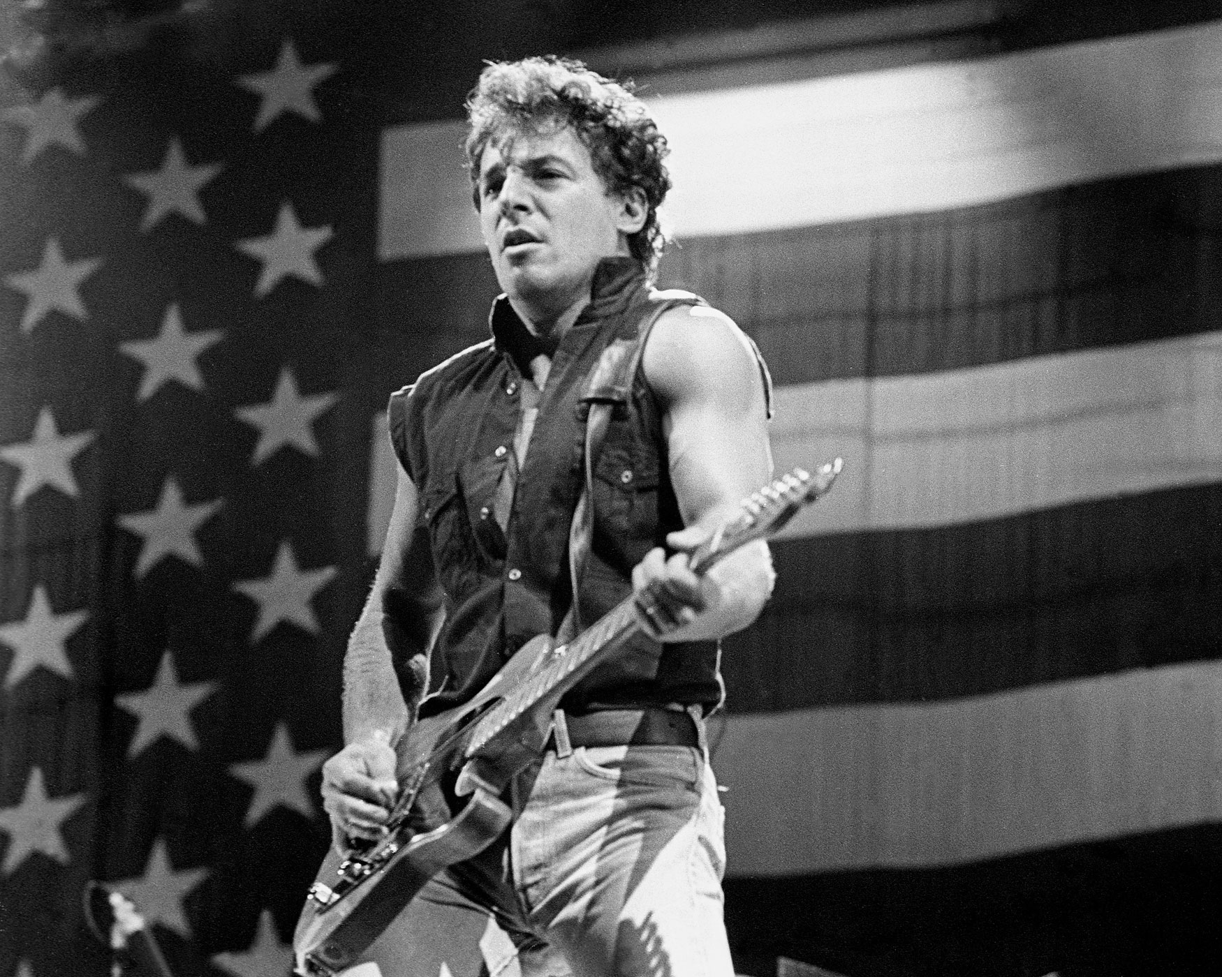 1984: 
                              When Born in the USA was released, Springsteen became a megastar on the strength of “Dancing in the Dark”, “Glory Days” and the album’s searing title track. Printed at the first CD pressing plant on U.S. soil, the album and its title track were frequently misinterpreted as jingoistic. President Ronald Reagan even tried to co-opt the track, not realizing it was about a disillusioned Vietnam vet. In his 1998 lyric anthology, Songs, Springsteen said, “Born In the U.S.A. changed my life.