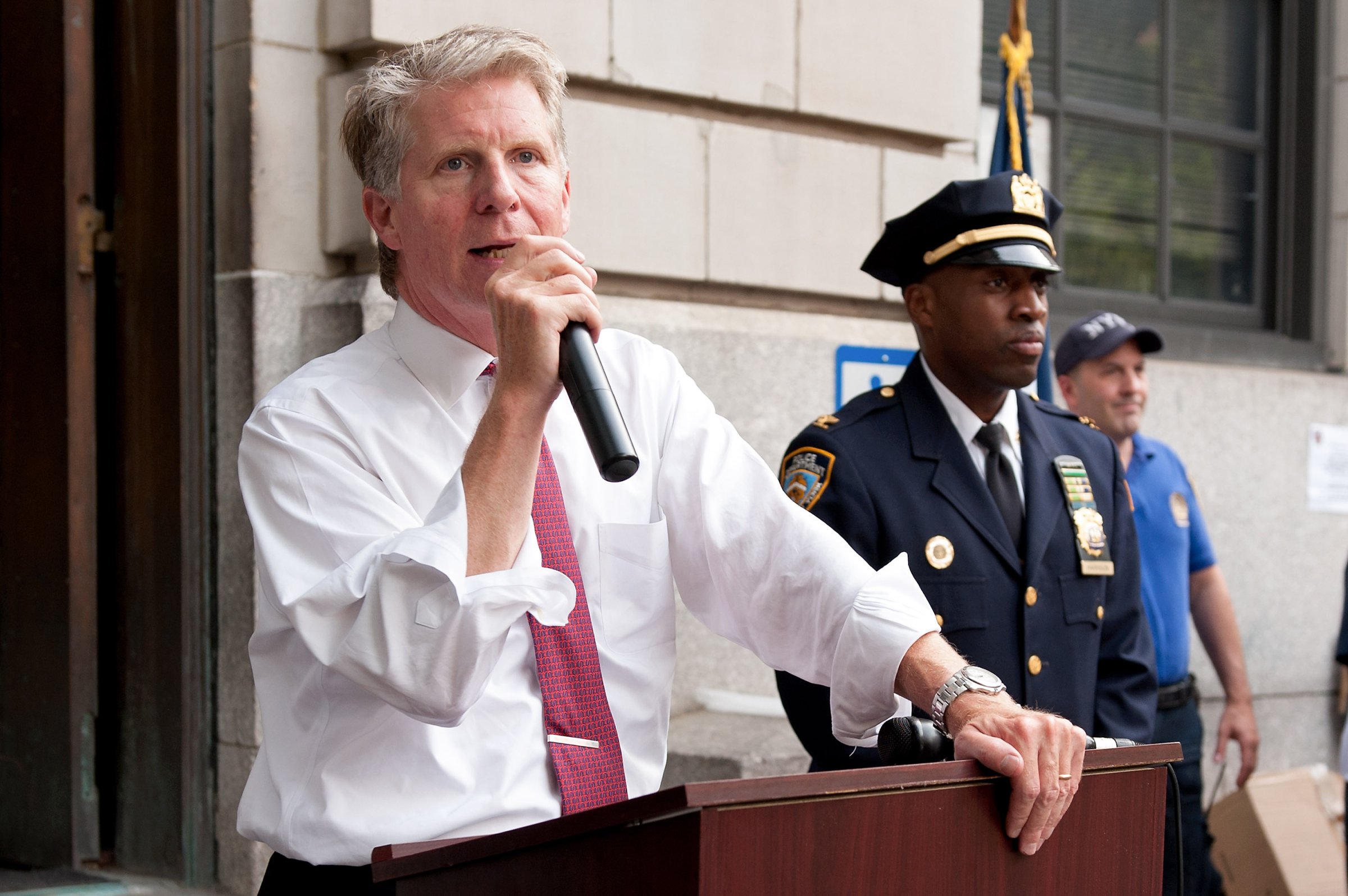 Manhattan District Attorney Cyrus R. Vance, Jr. attends National Night Out on the streets of Manhattan on August 7, 2012 in New York City.