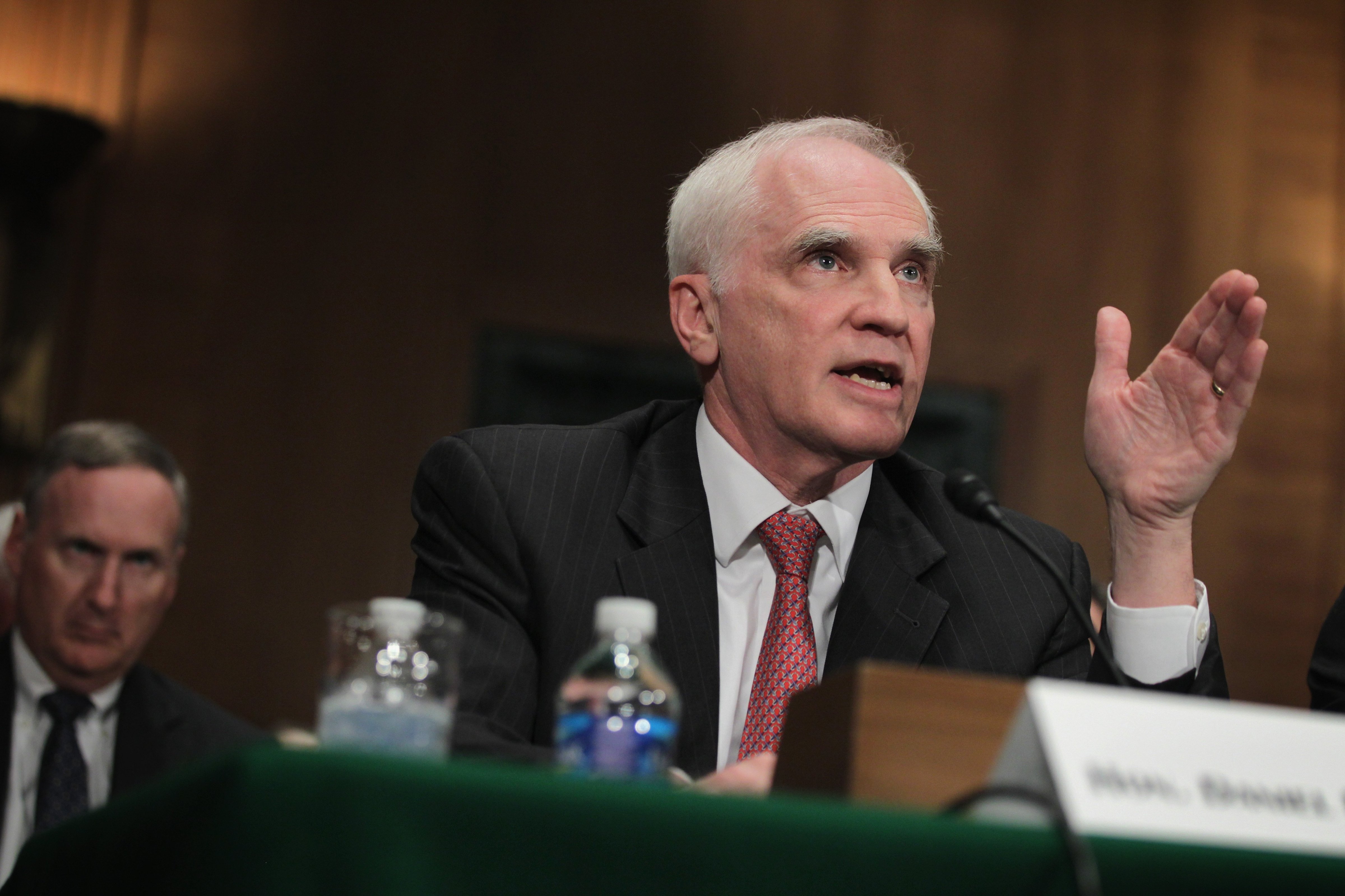 Federal Reserve Board of Governors member Daniel Tarullo testifies during a hearing before Senate Banking, Housing and Urban Affairs Committeeon Sept. 9, 2014 on Capitol Hill in Washington, DC. (Alex Wong—Getty Images)
