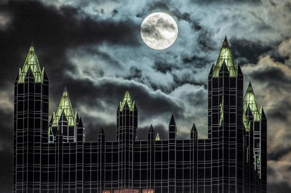 Supermoon over Pittsburgh on Sept. 8, 2014.