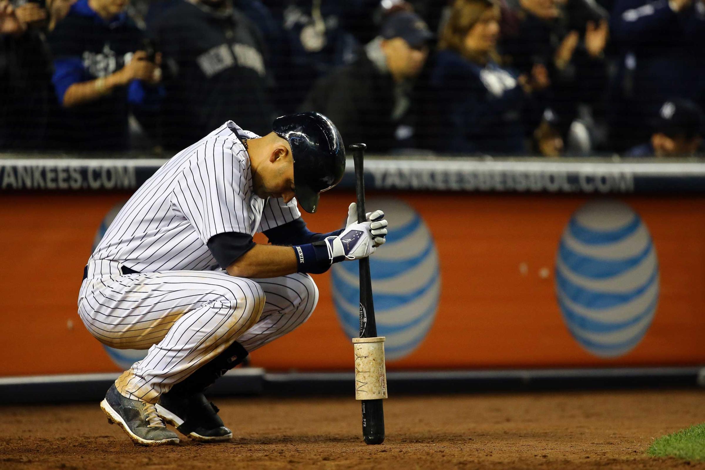 Derek Jeter looks on against the Baltimore Orioles during a game at Yankee Stadium on Sept. 25, 2014.