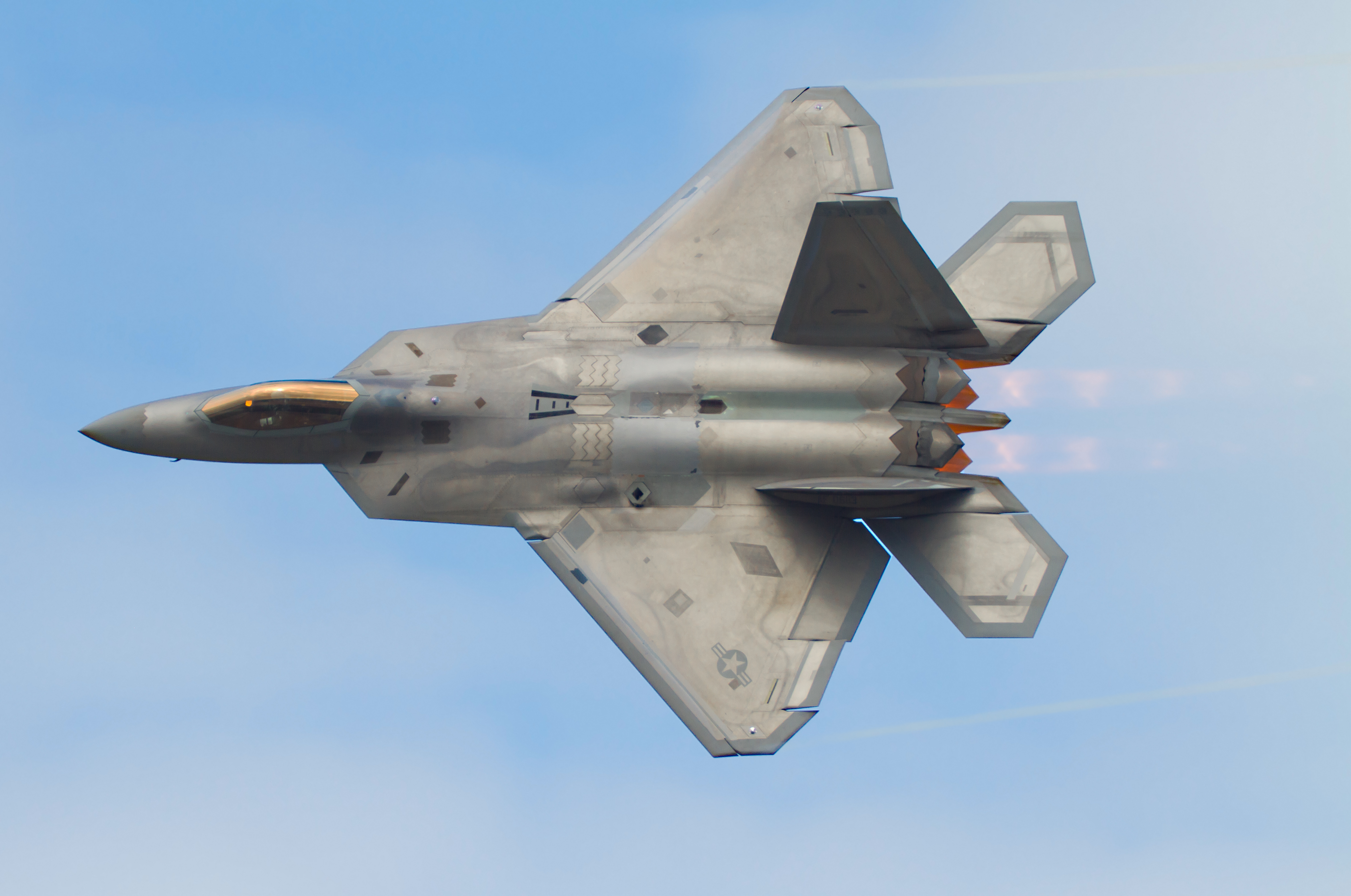 Lockheed Martin F-22A Raptor carries out a 'Dedication Pass' as part of it's display at Joint Base Elmendorf-Richardson, Anchorage, Alaska. (Keith Draycott&mdash;FlickrVision)