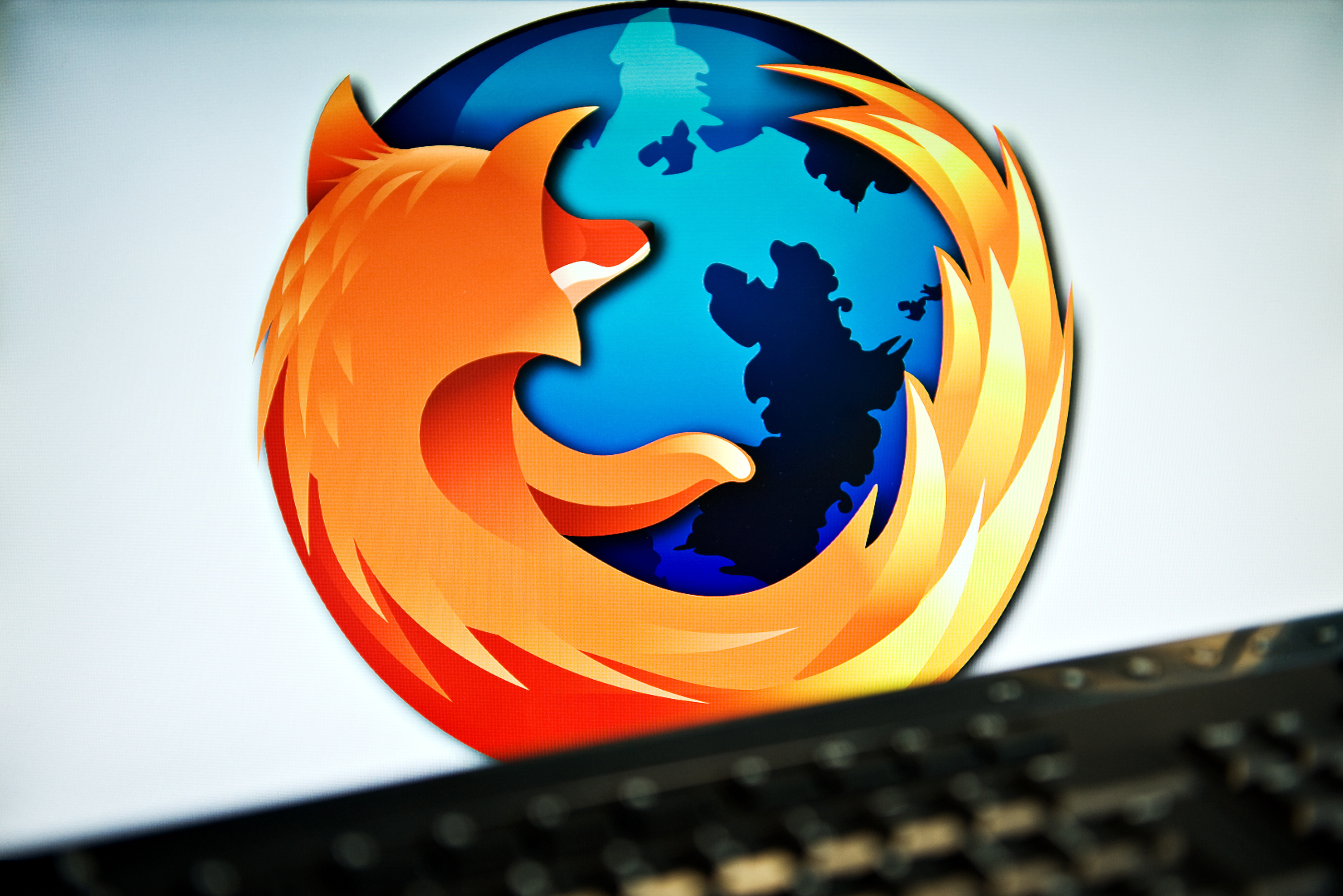 A screen displays the logo of the open-source web browser Firefox on July 31, 2009, in London, as the software edges towards it's billionth download within the next twenty four hours. (Leon Neal—AFP/Getty Images)