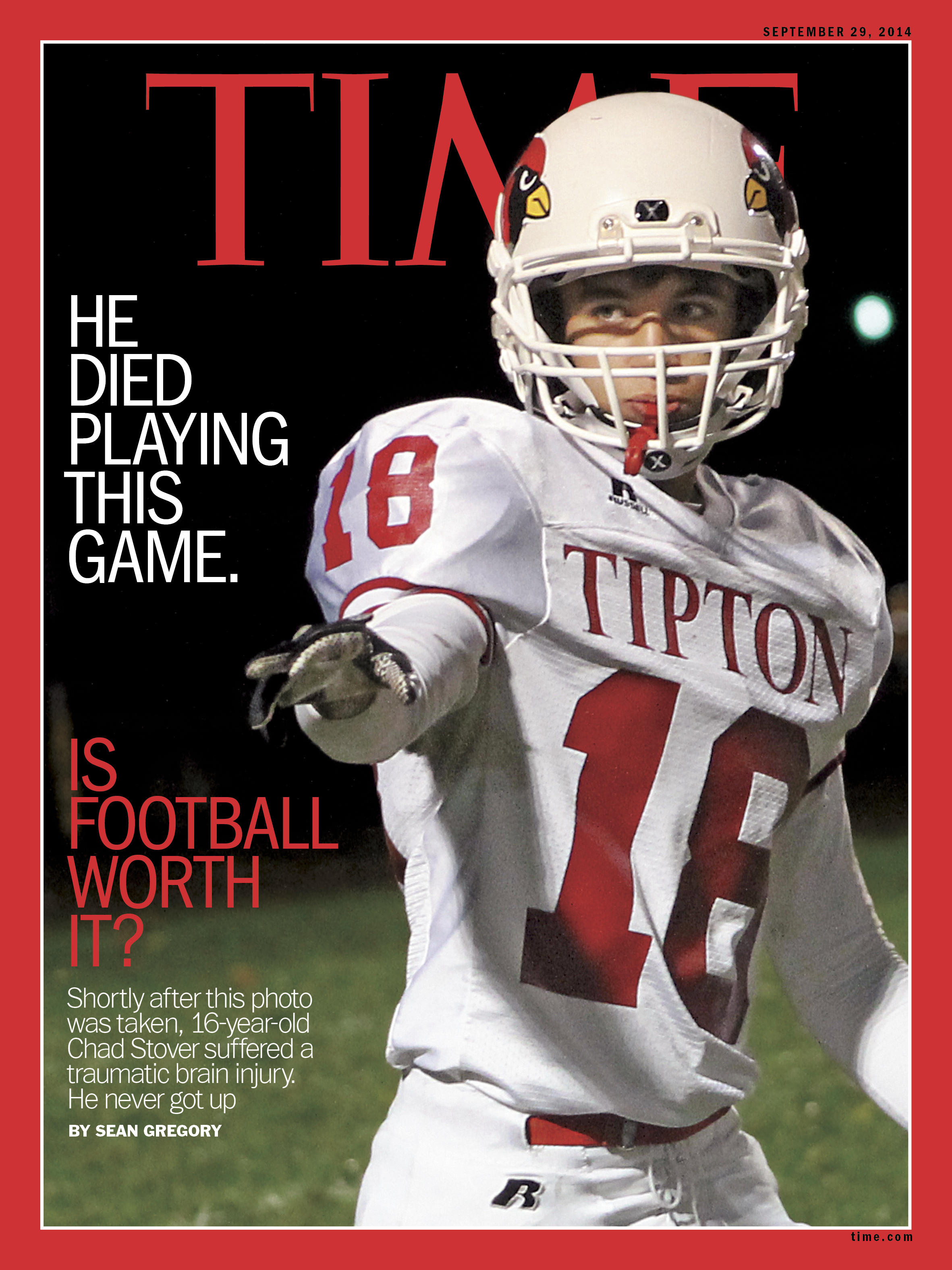 Chad Stover Football Time Magazine Cover