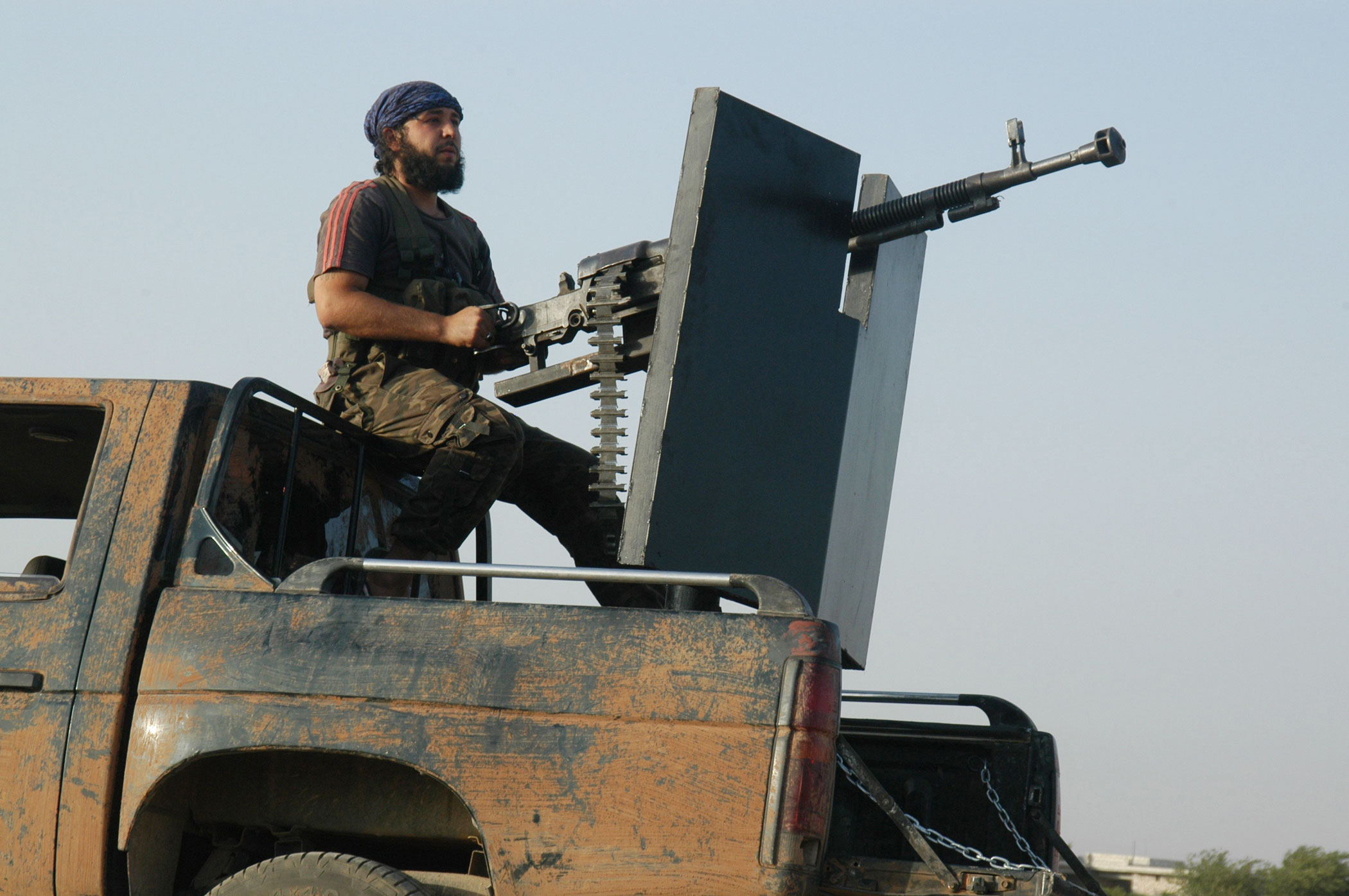 A Free Syrian Army member is seen in Azaz, Syria on June 27, 2014. (Hasan Ozkal—Anadolu Agency/Getty Images)