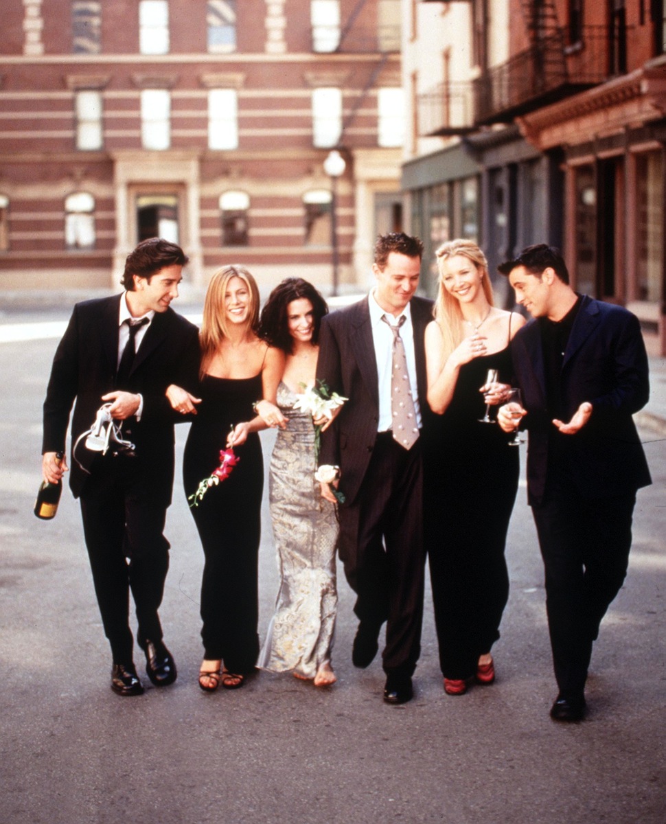 The Cast Of Friends 1999 2000 Season From L R: David Schwimmer Jennifer Aniston Courteney Cox Ar