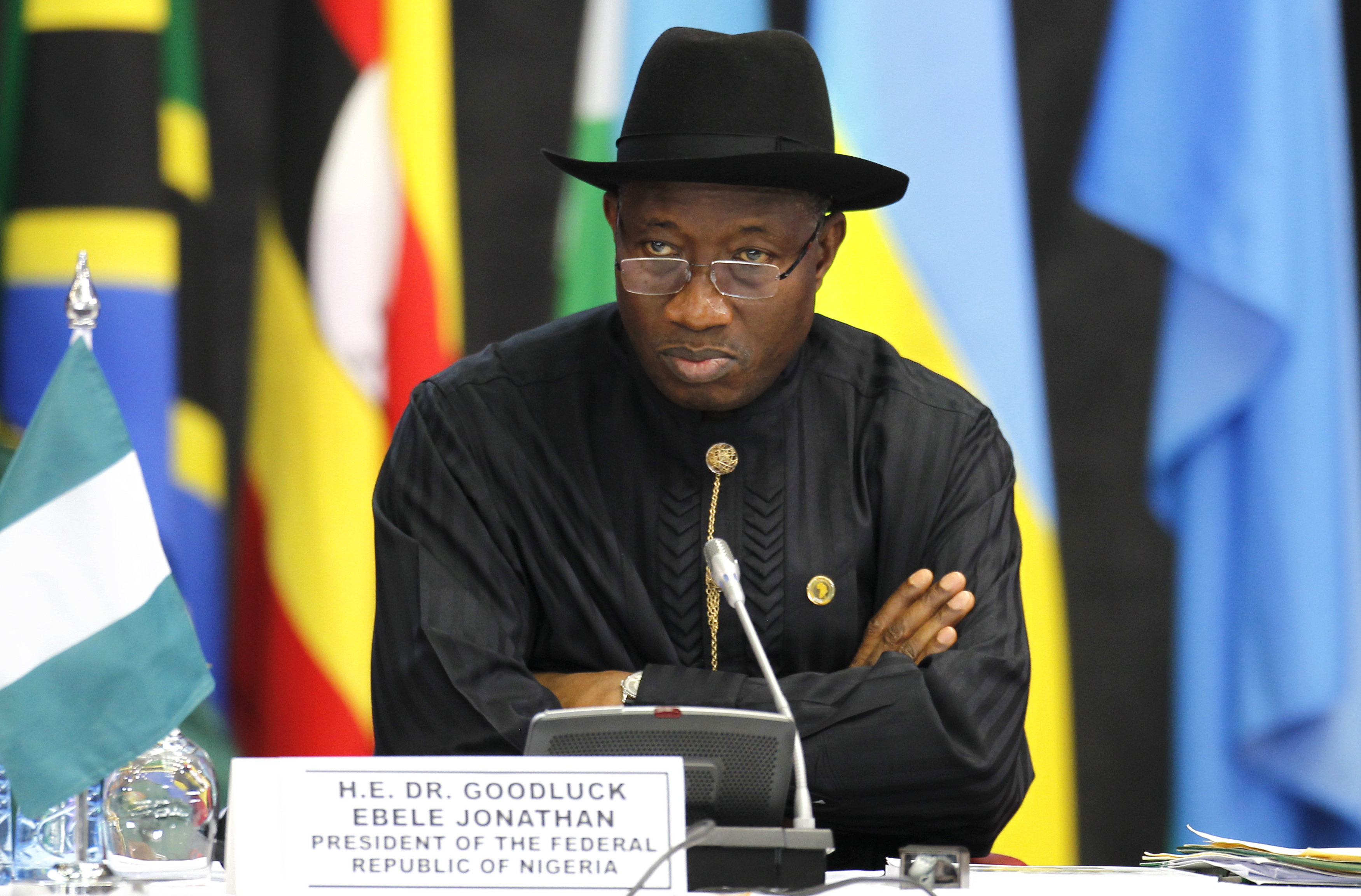 Nigeria's President Goodluck Jonathan attends the Africa Union Peace and Security Council Summit on Terrorism at the Kenyatta International Convention Centre in Nairobi on Sept. 2, 2014 (Thomas Mukoya—Reuters)