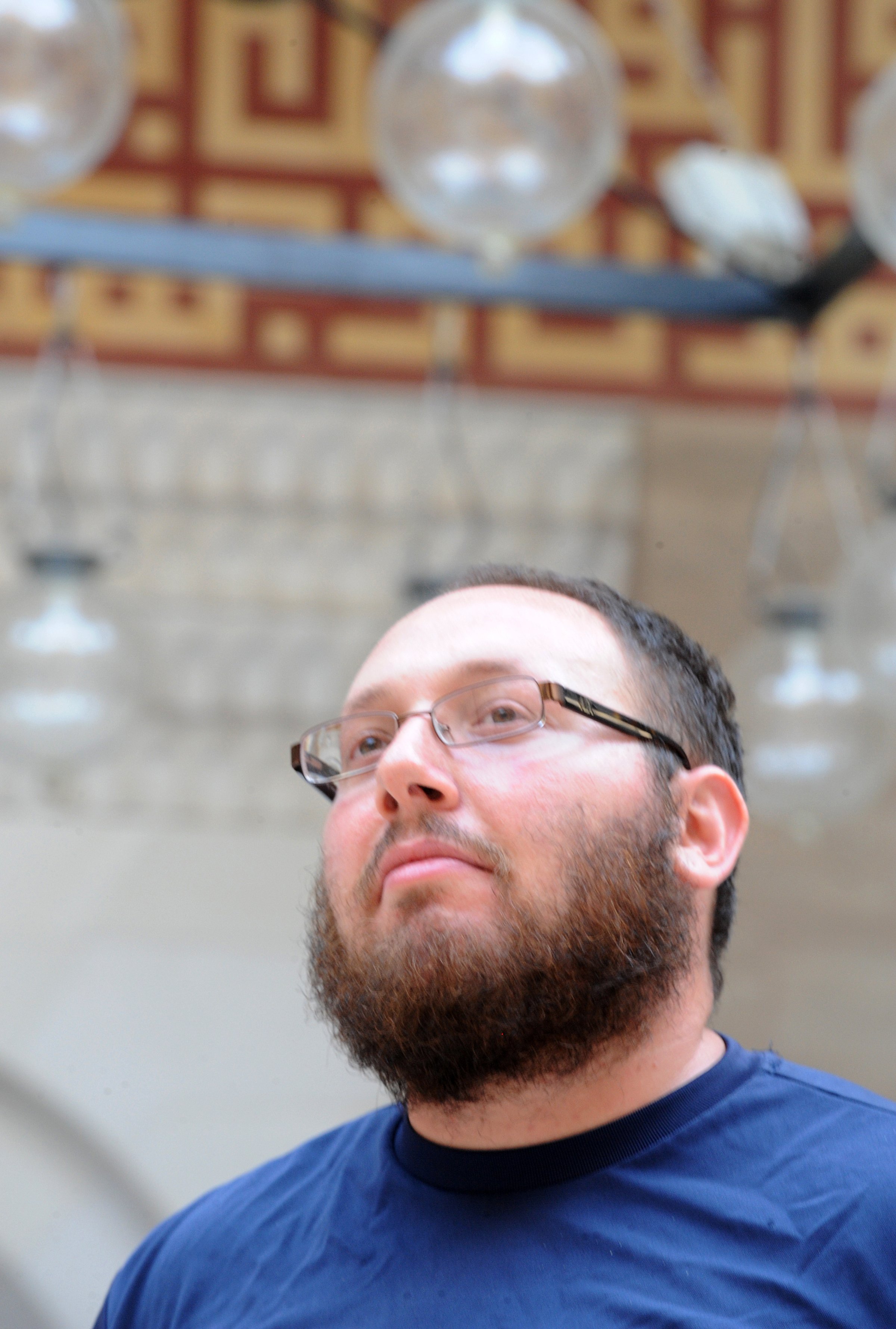 Freelance journalist Steven Sotloff during a work trip inside Al-Fateh Mosque in Manama, Bahrain on October 26, 2010.