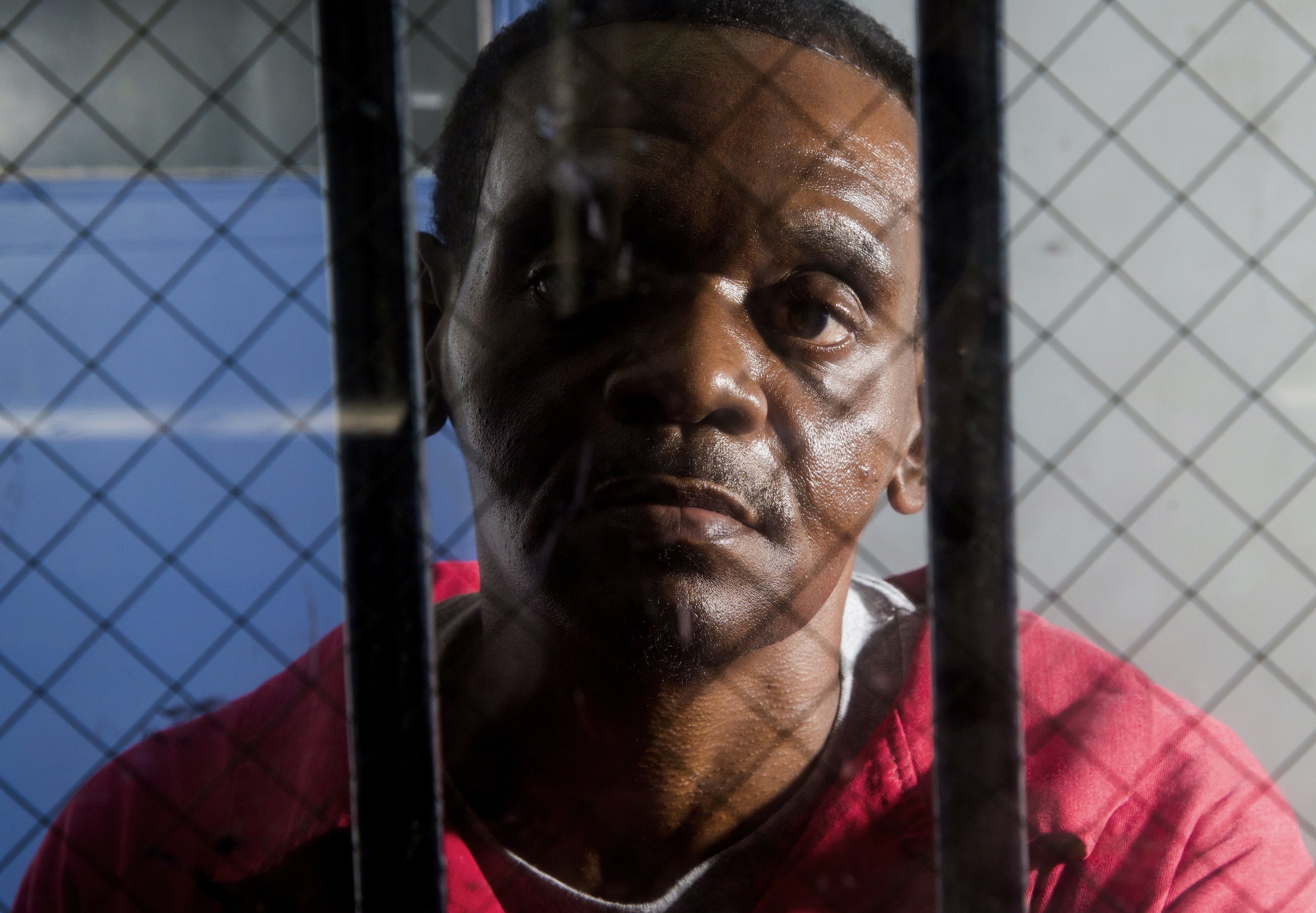 Henry McCollum sits on death row at Central Prison in Raleigh, N.C., on Aug. 12, 2014. He and his half-brother Leon Brown have spent more than three decades in prison for the alleged rape and murder of 11-year-old Sabrina Buie in 1983 (Travis Long—AP)