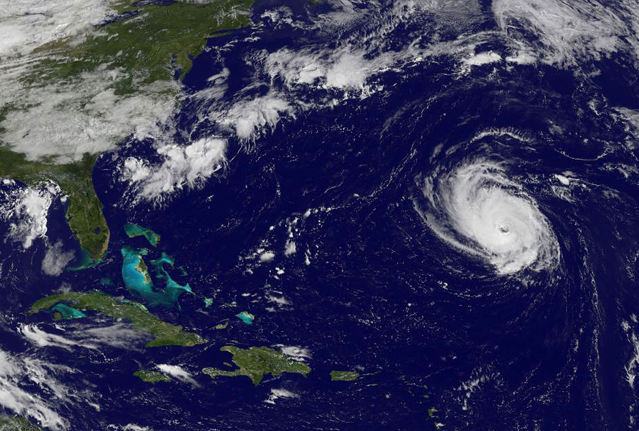 Hurricane Edouard seen in the Atlantic Ocean. (NASA—AFP/Getty Images)