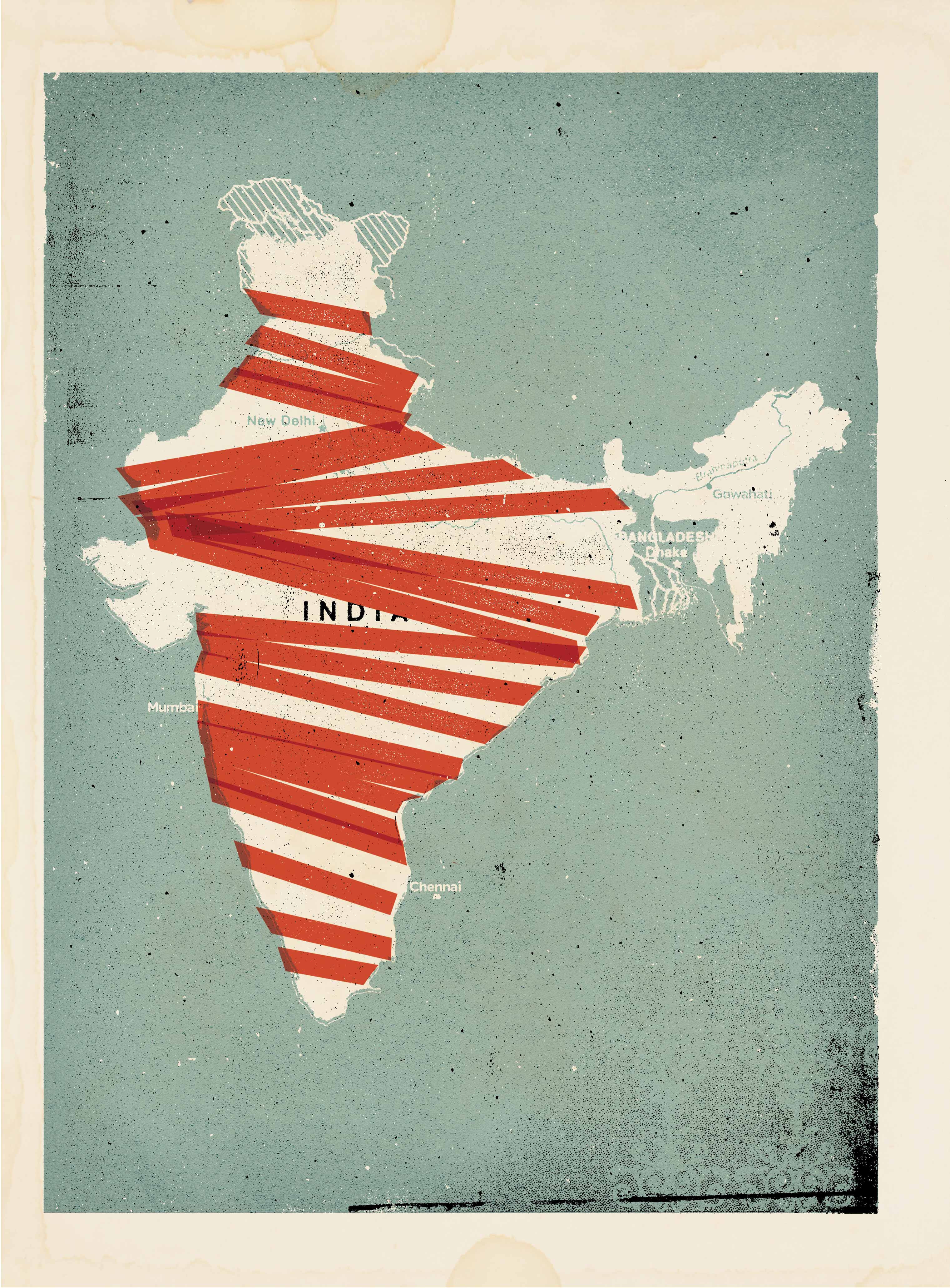 India Illustration by Concepción Studios for TIME