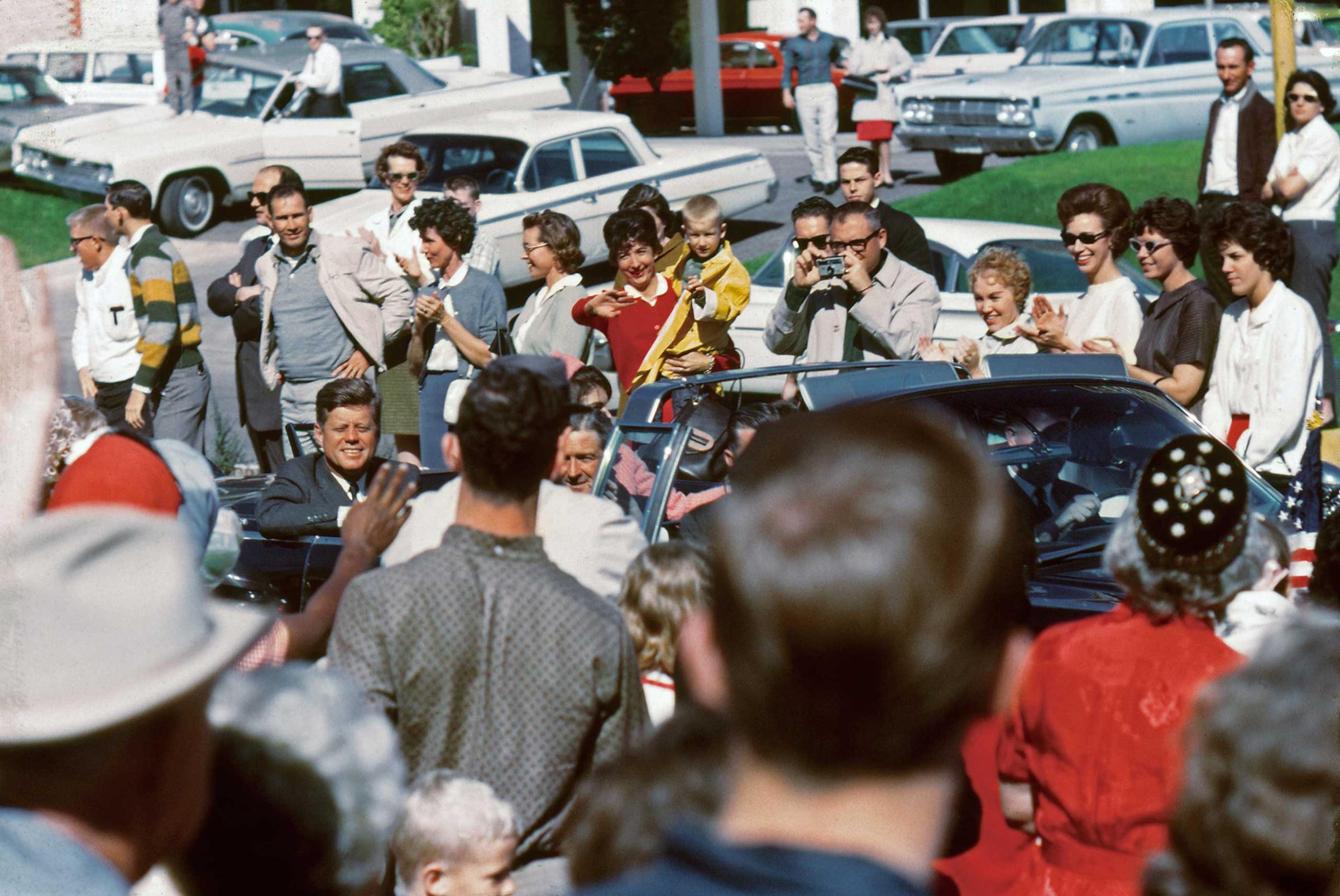 Despite ill political winds in Texas, the Kennedys were greeted on Nov. 22nd by cheering throngs in Dallas.