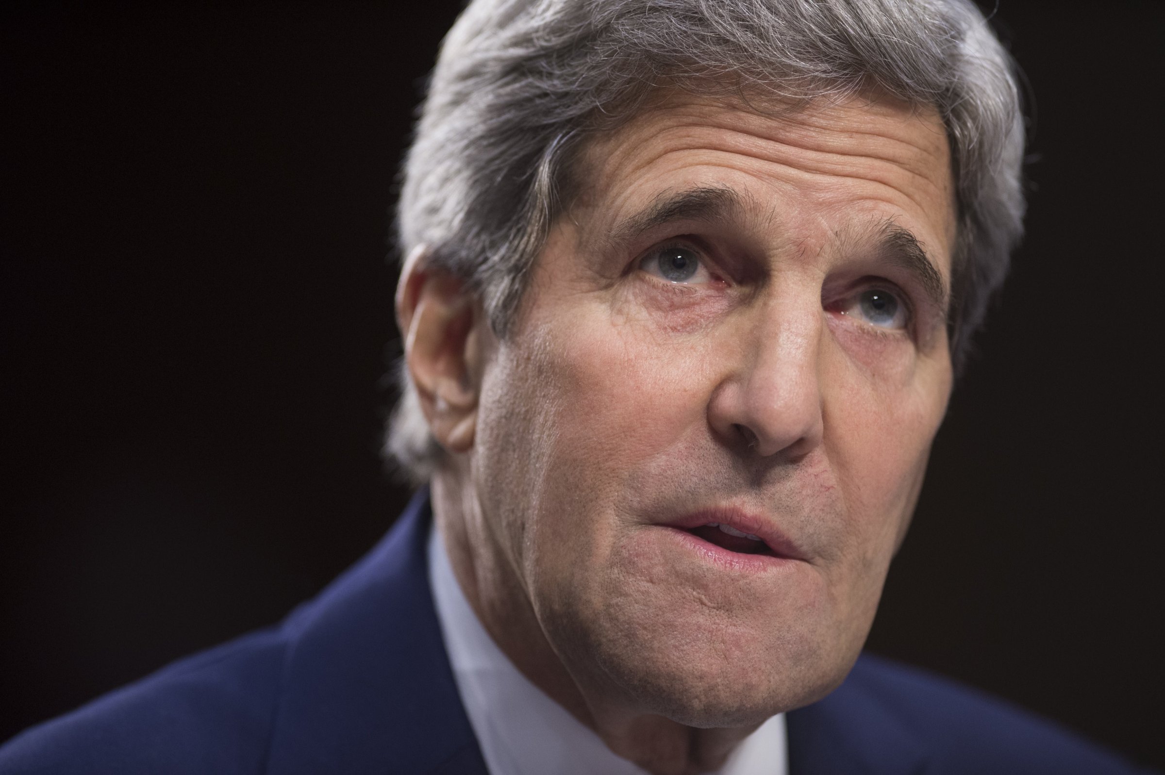 US Secretary of State John Kerry testifies about US policy towards Iraq and Syria and the threat posed by the Islamic State Group (IS) during a Senate Foreign Relations Committee hearing on Capitol Hill in Washington on Sept. 17, 2014.