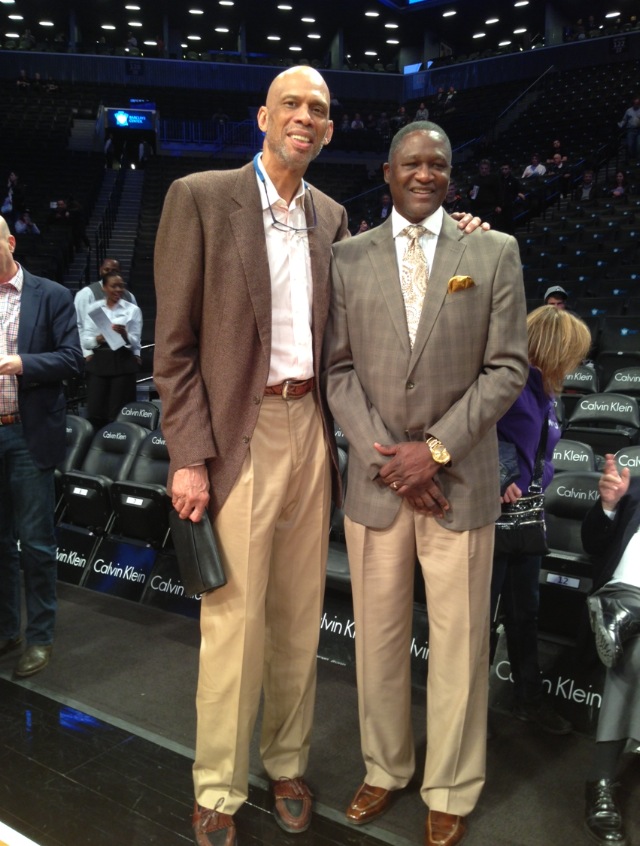 From left: Kareem Abdul Jabbar and Dominique Wilkins (Courtesy of Iconomy, LLC)