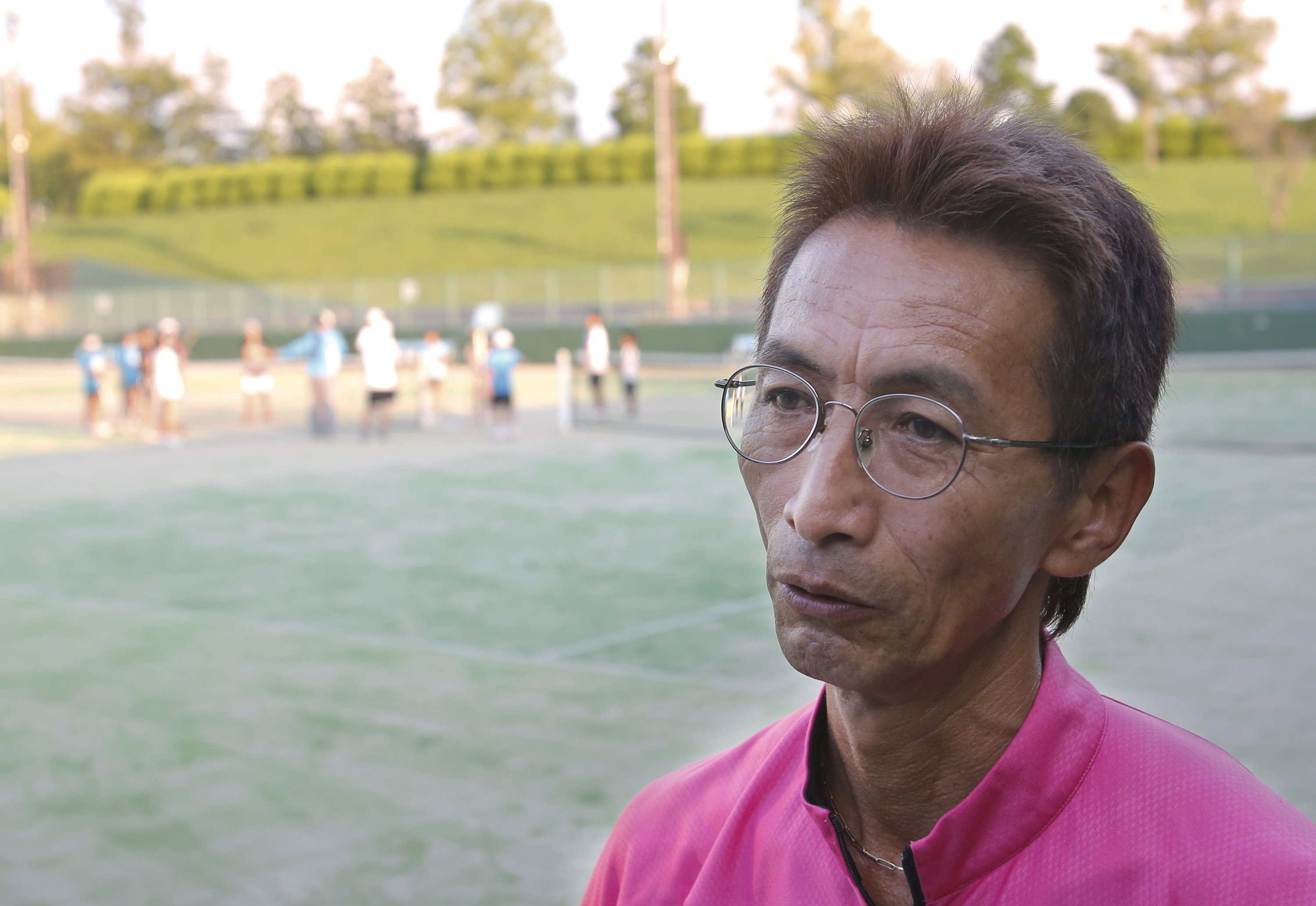 Green Tennis Garden coach Masaki Kashiwai speaks during an interview in Matsue, Japan on Sept. 8, 2014. Kashiwai began coaching Nishikori when he was just six years old and quickly saw traits in the future star that separated him from the other players.