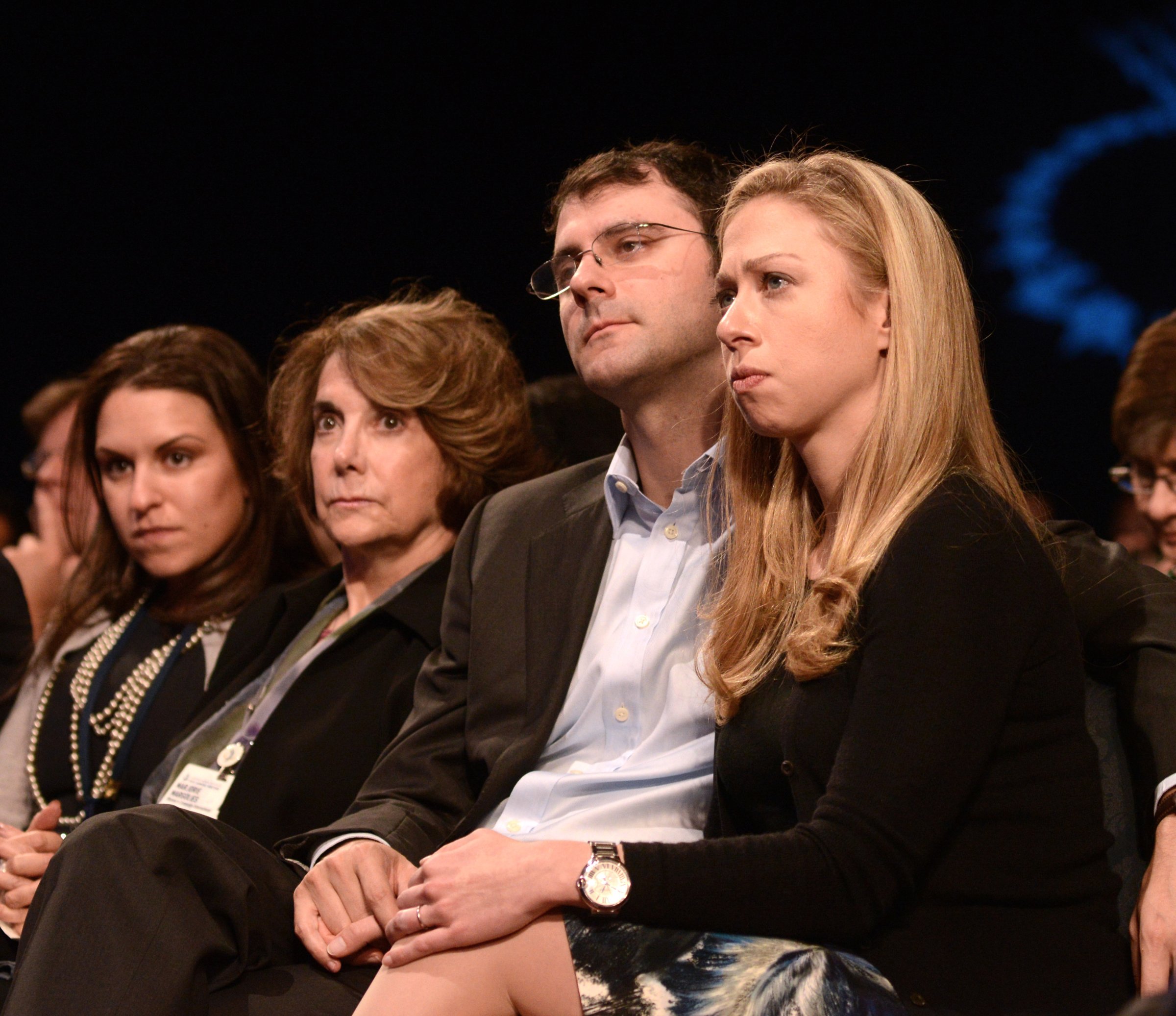 Chelsea Clinton and Marc Mezvinsky attend 2012 Clinton Global Initiative Opening Session at the Sheraton Hote in New York on Sept. 23, 2012.