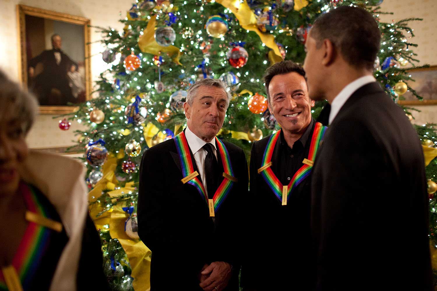 “Having seen more than 25 Bruce Springsteen concerts since 1978 and having seen just about every movie Robert DeNiro has ever made, it was a great thrill to be in their presence as the President greeted them before the Kennedy Center Honors at the White House, Dec. 6, 2009.”