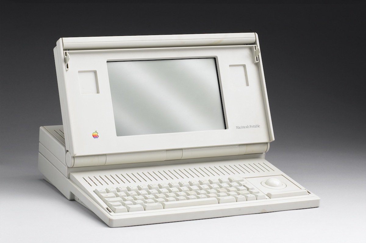 Apple Macintosh portable computer, 1989.