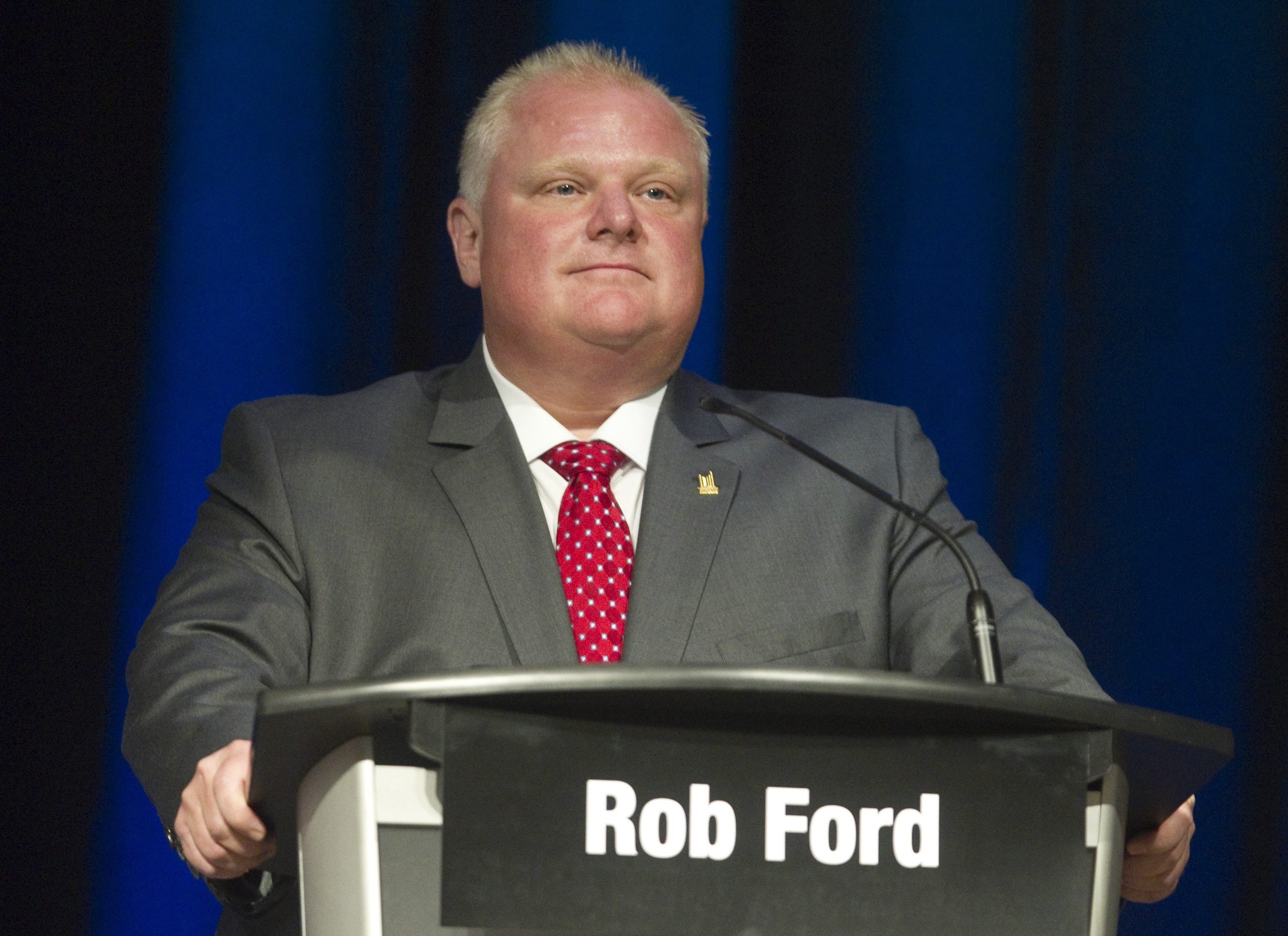 Toronto Mayor Rob Ford participates in a mayoral debate in Scarborough, Ontario, on July 15, 2014 (Fred Thornhill—Reuters)