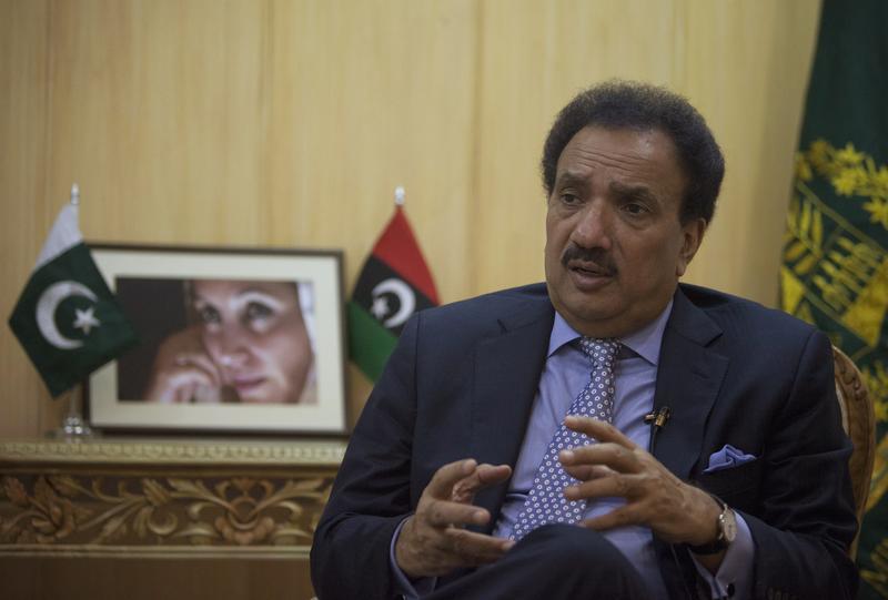 Pakistan's Interior Minister Rehman Malik speaks during an interview with Reuters in lslamabad